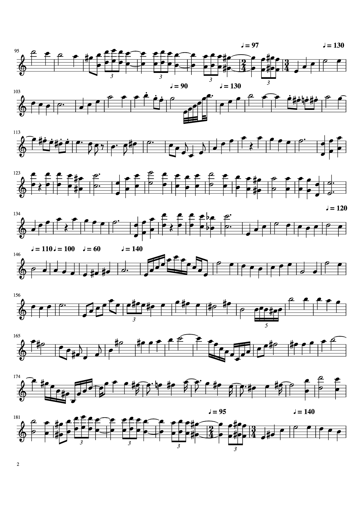 Trang 2 của Sheet nhạc PDF bài hát Howls moving castle - Undefined