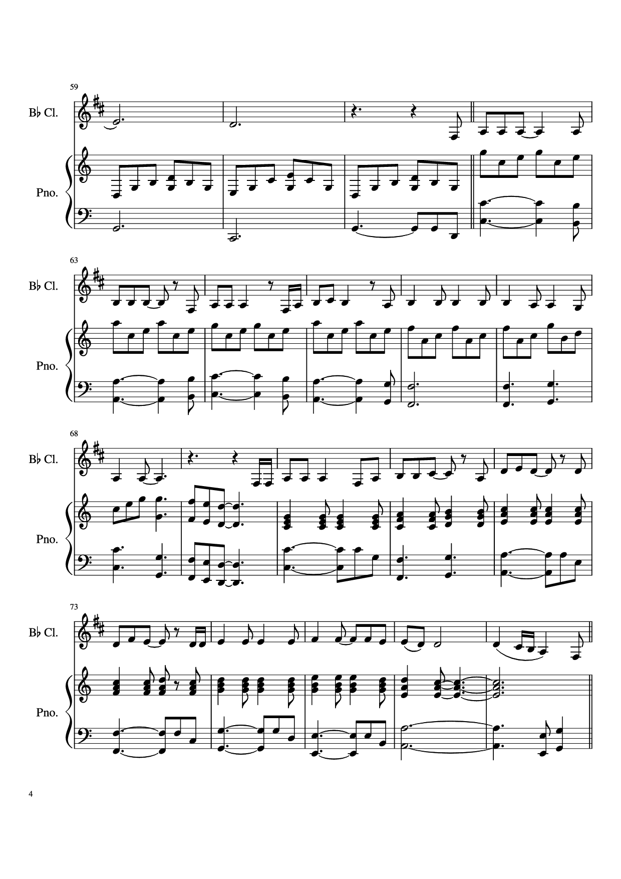 Trang 4 của Sheet nhạc PDF Piano bài hát Hallelujah Piano - Leonard Cohen