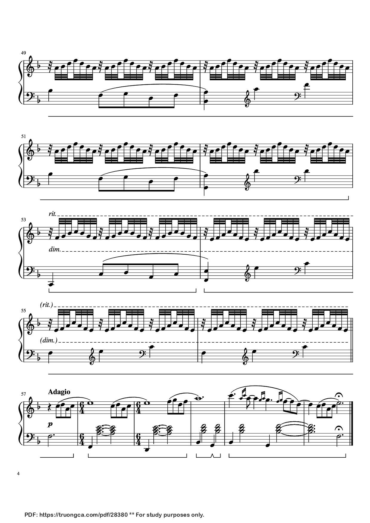 Trang 4 của Sheet nhạc PDF Piano bài hát Song on the Beach & Photograph Piano - Composed by William Butler and