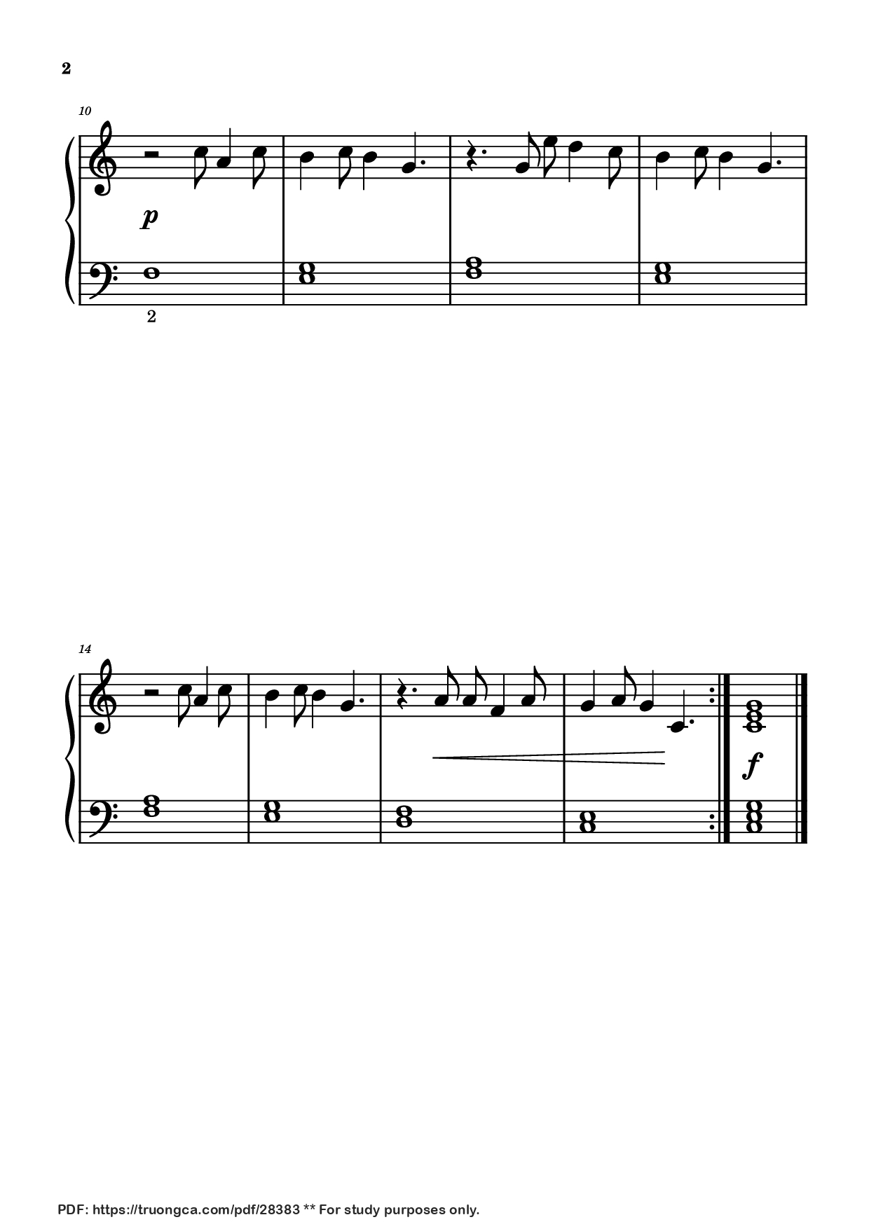 Trang 2 của Sheet nhạc PDF Piano bài hát Green Hill Zone from Sonic the Hedgehog Piano - MASATO NAKAMURA