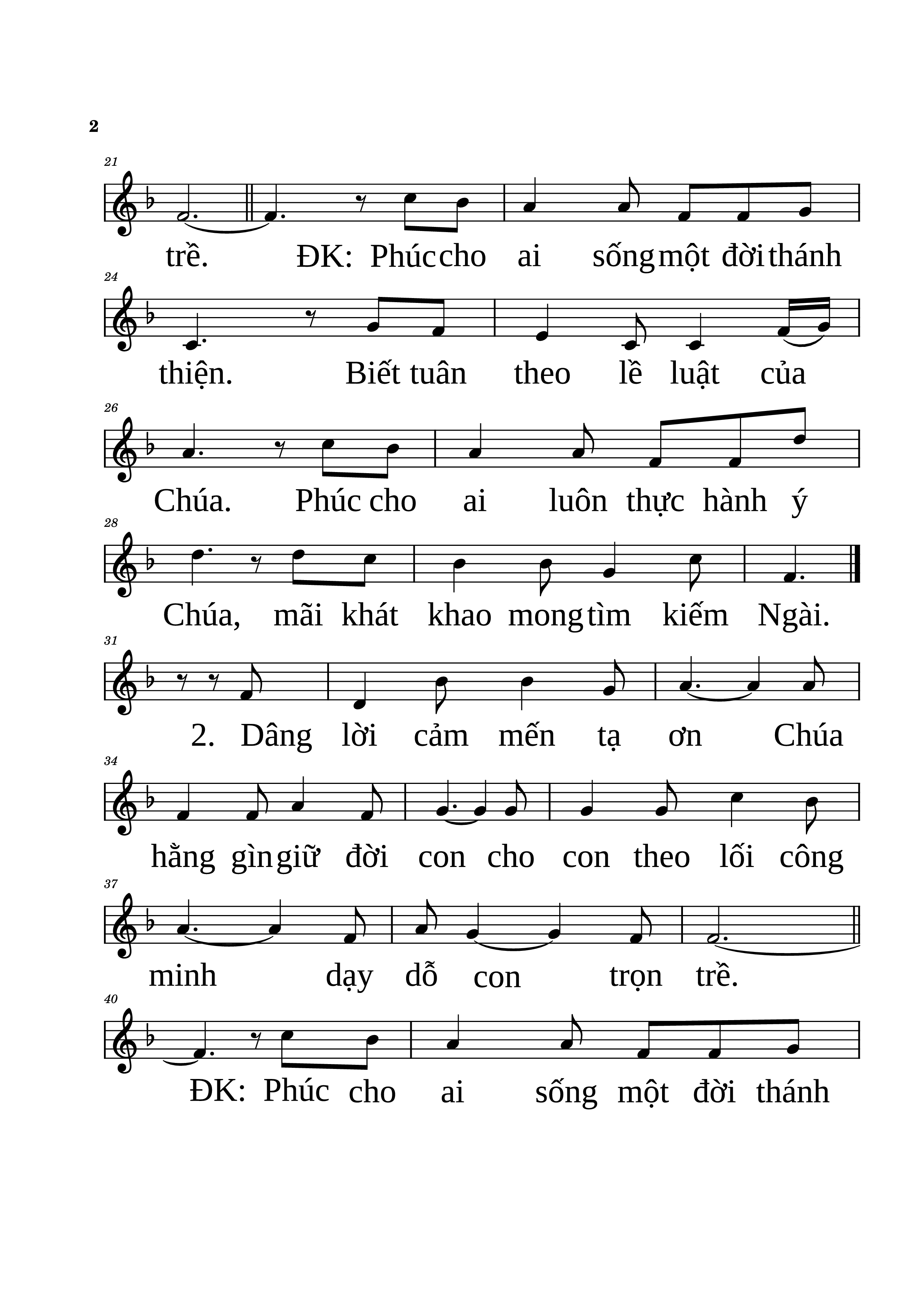 Trang 2 của Sheet nhạc PDF Piano bài hát Chúa Huấn Thị - Quang Uy