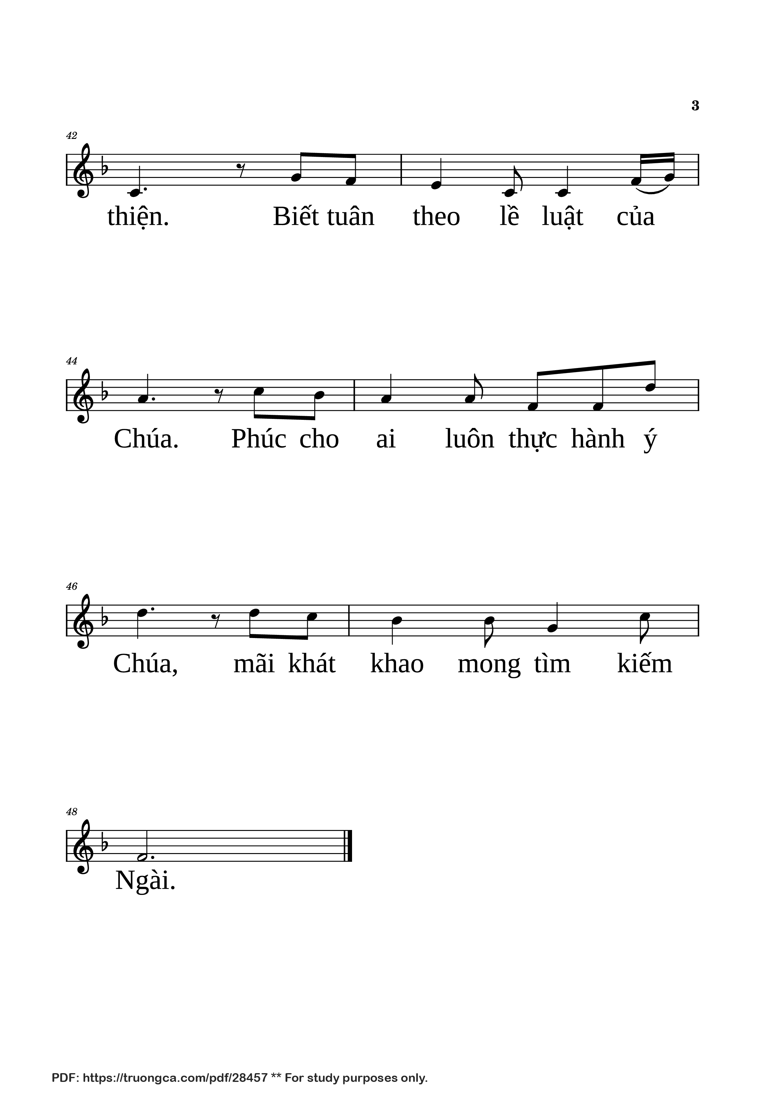 Trang 3 của Sheet nhạc PDF Piano bài hát Chúa Huấn Thị - Quang Uy