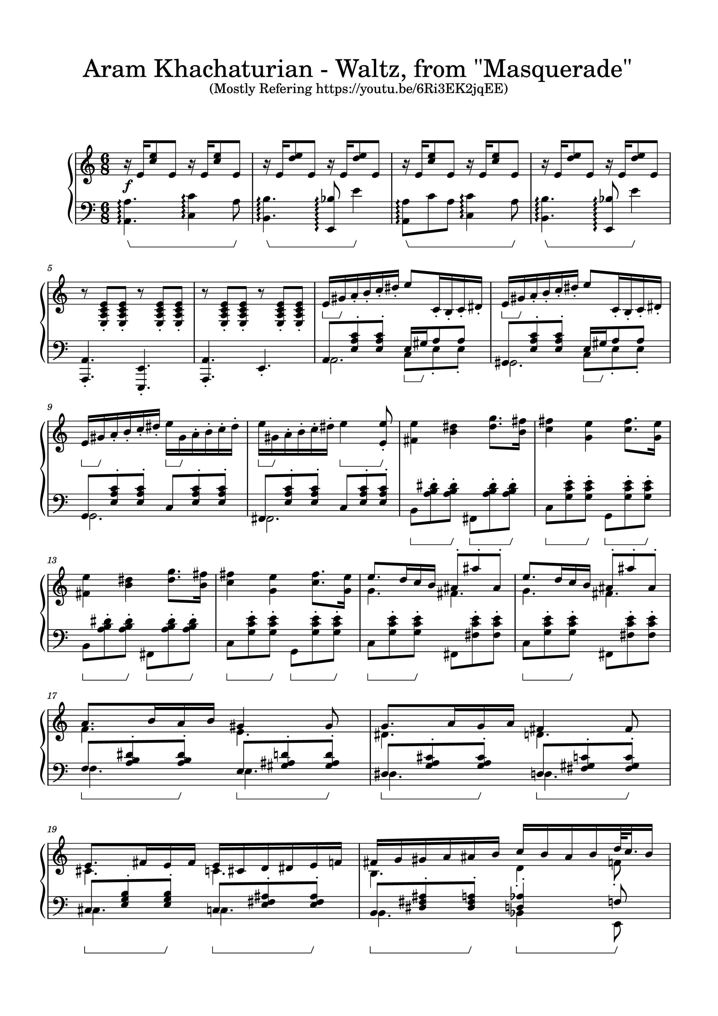 Sheet nhạc PDF bài Waltz from Masquerade Piano