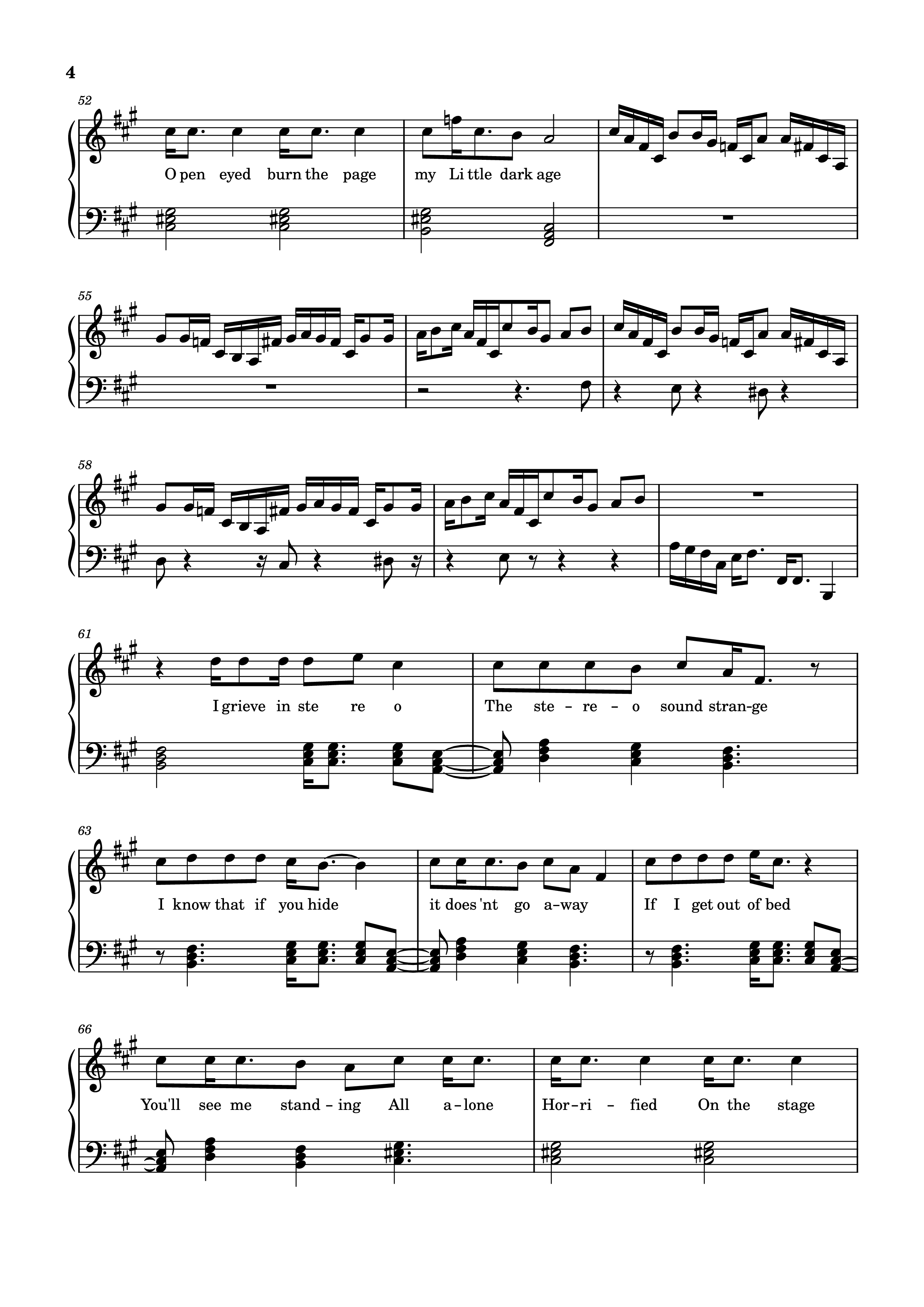 Trang 4 của Sheet nhạc PDF Piano bài hát Little Dark Age Piano - Orininal song by MGMT