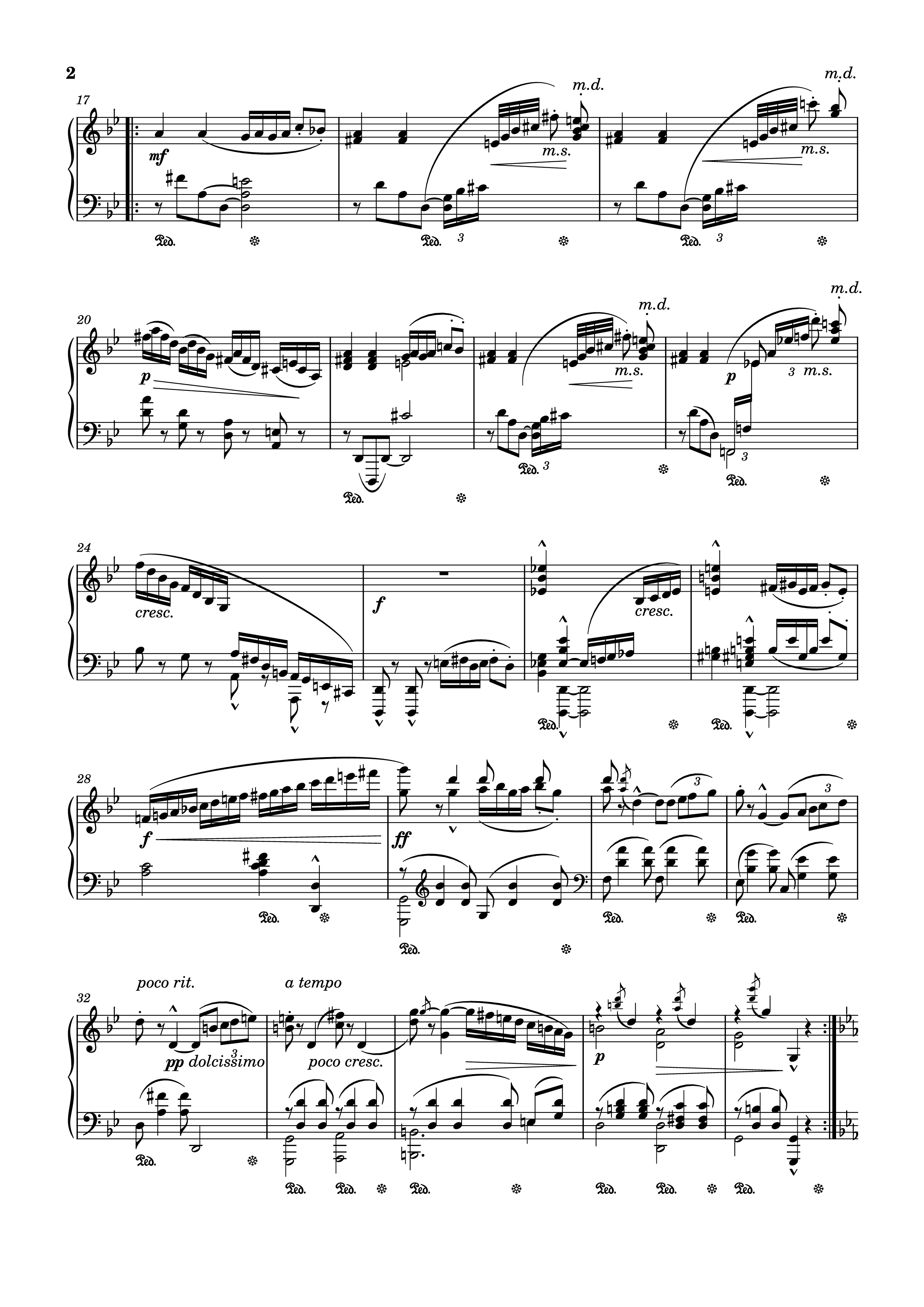 Trang 2 của Sheet nhạc PDF Piano bài hát Arabesque No. 1 in G Minor Piano - Cécile Chaminade