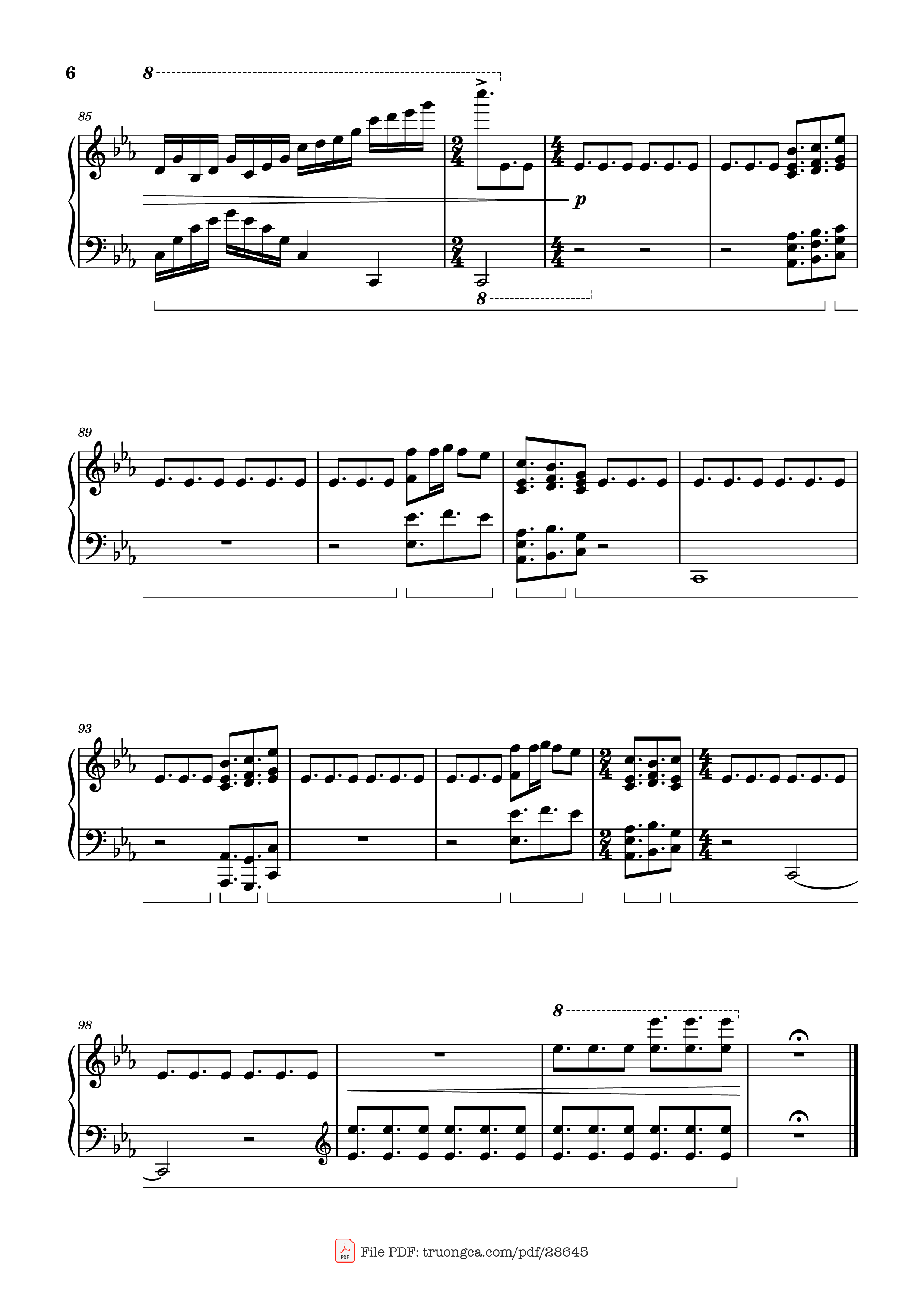 Trang 6 của Sheet nhạc PDF Piano bài hát EUPHORIA Piano - Tony Ann