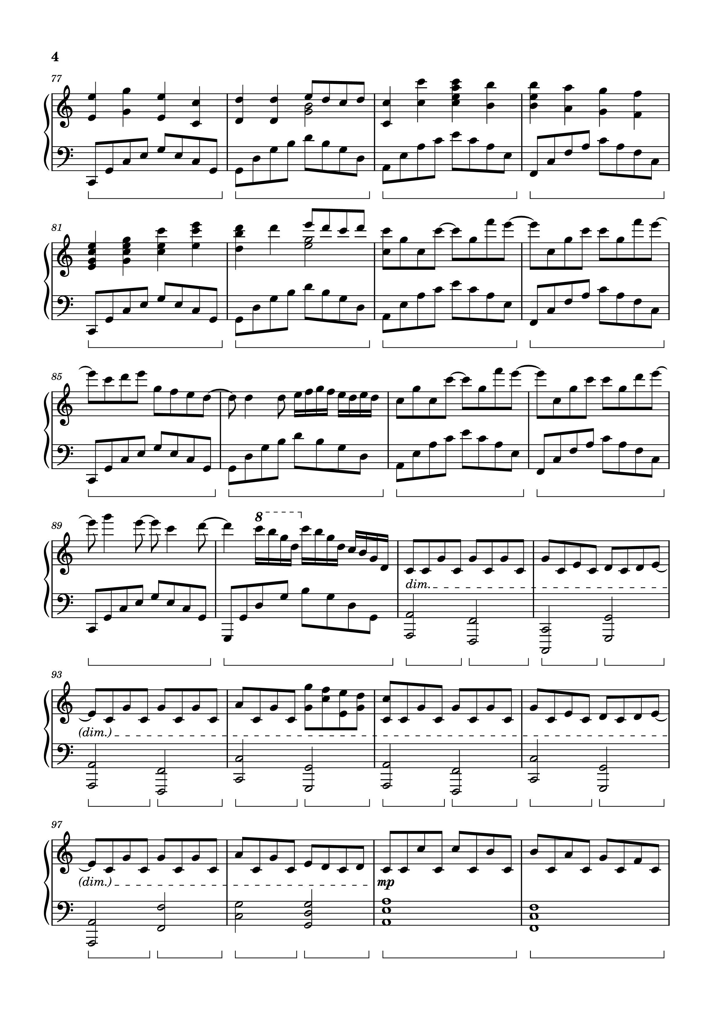 Trang 4 của Sheet nhạc PDF Piano bài hát FOUR LETTERS Piano - Arr.: Dave