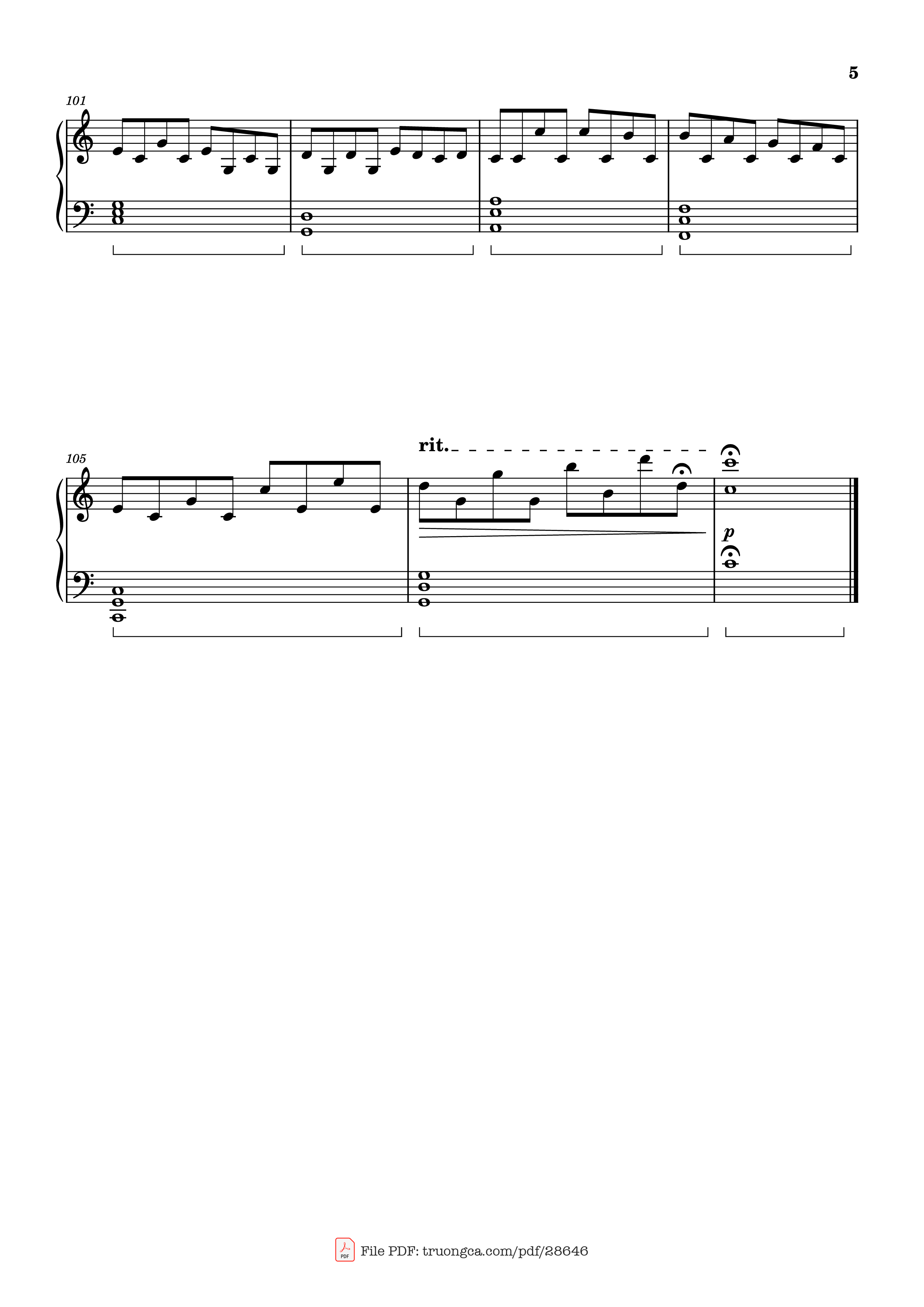 Trang 5 của Sheet nhạc PDF Piano bài hát FOUR LETTERS Piano - Arr.: Dave