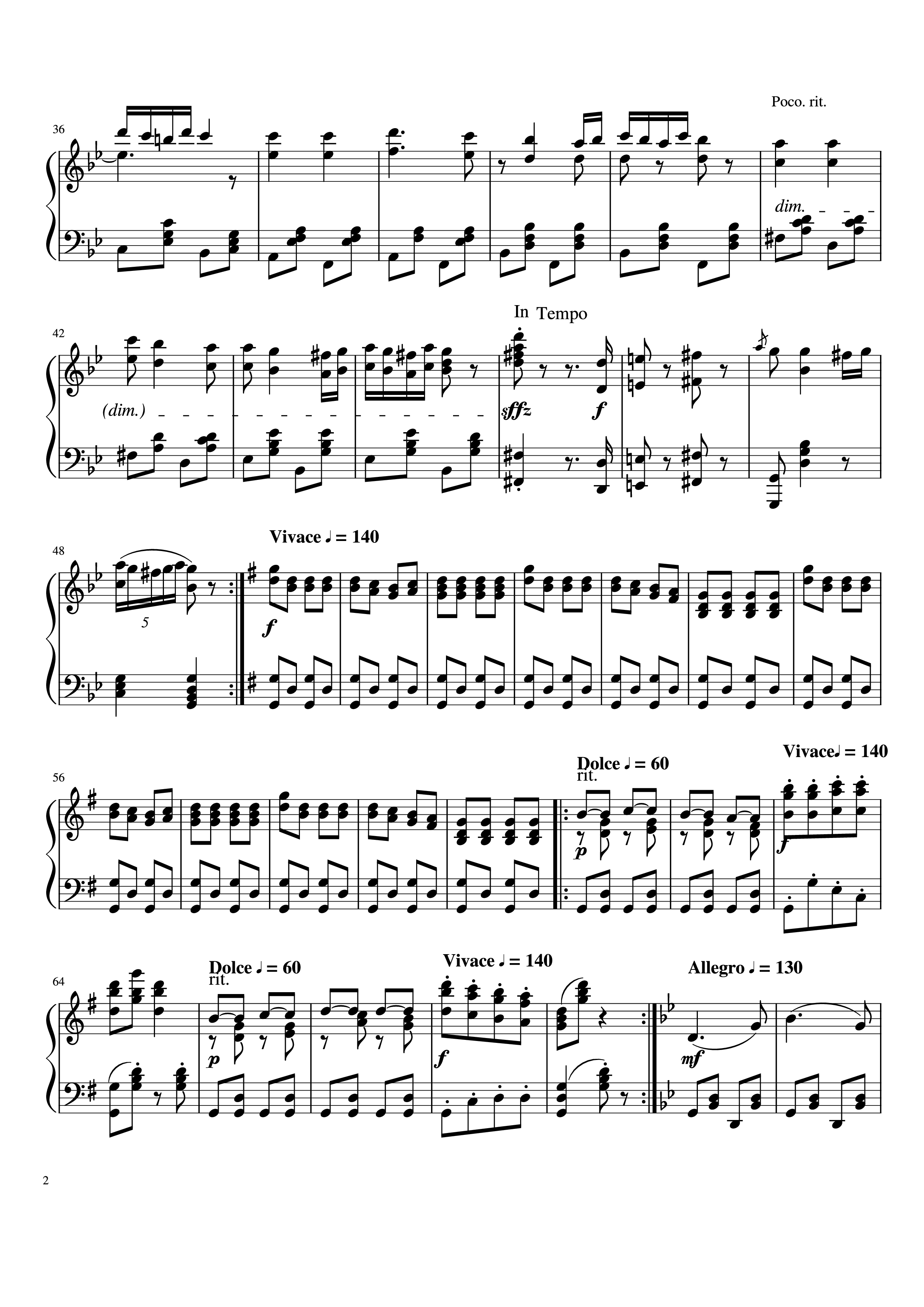 Trang 2 của Sheet nhạc PDF Piano bài hát Hungarian Dance No. 5 Piano - Johannes Brahms