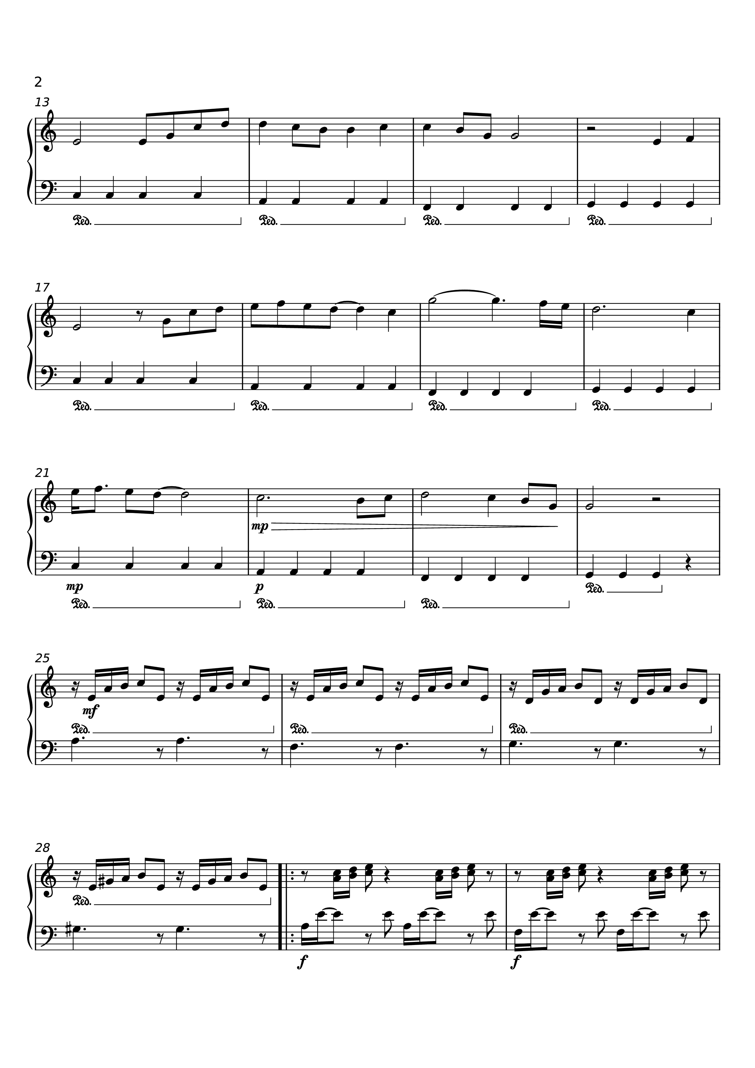 Trang 2 của Sheet nhạc PDF Piano bài hát Otherside - Minecraft Easy Piano - Lena Raine