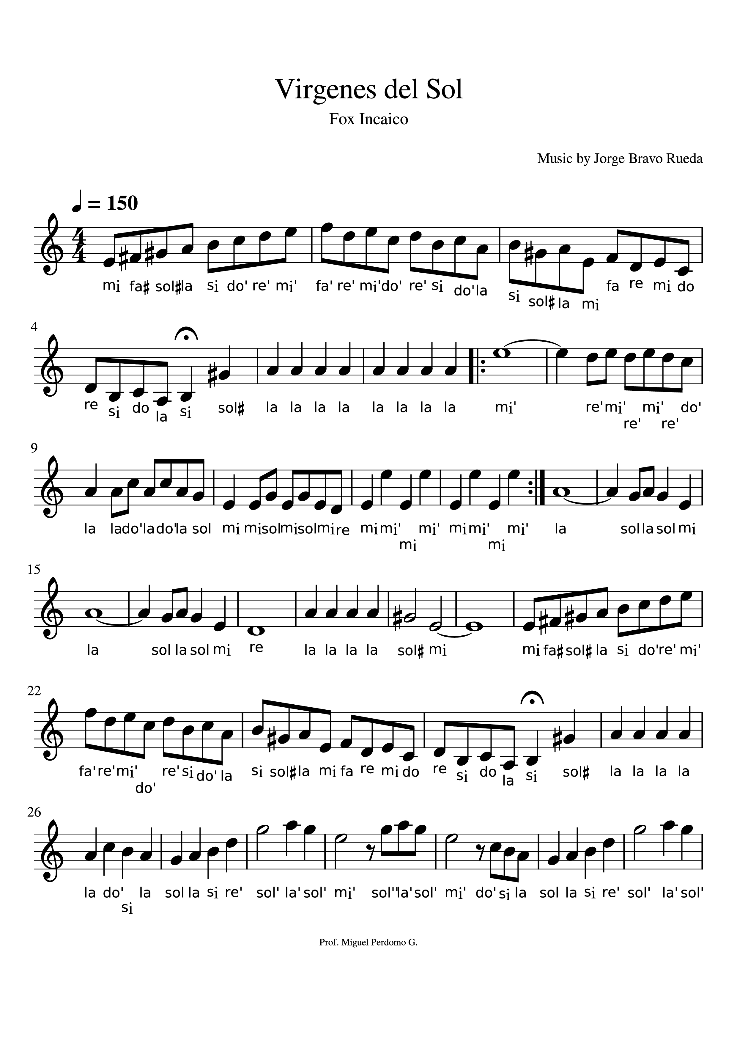 Sheet nhạc PDF bài Virgenes del Sol Piano