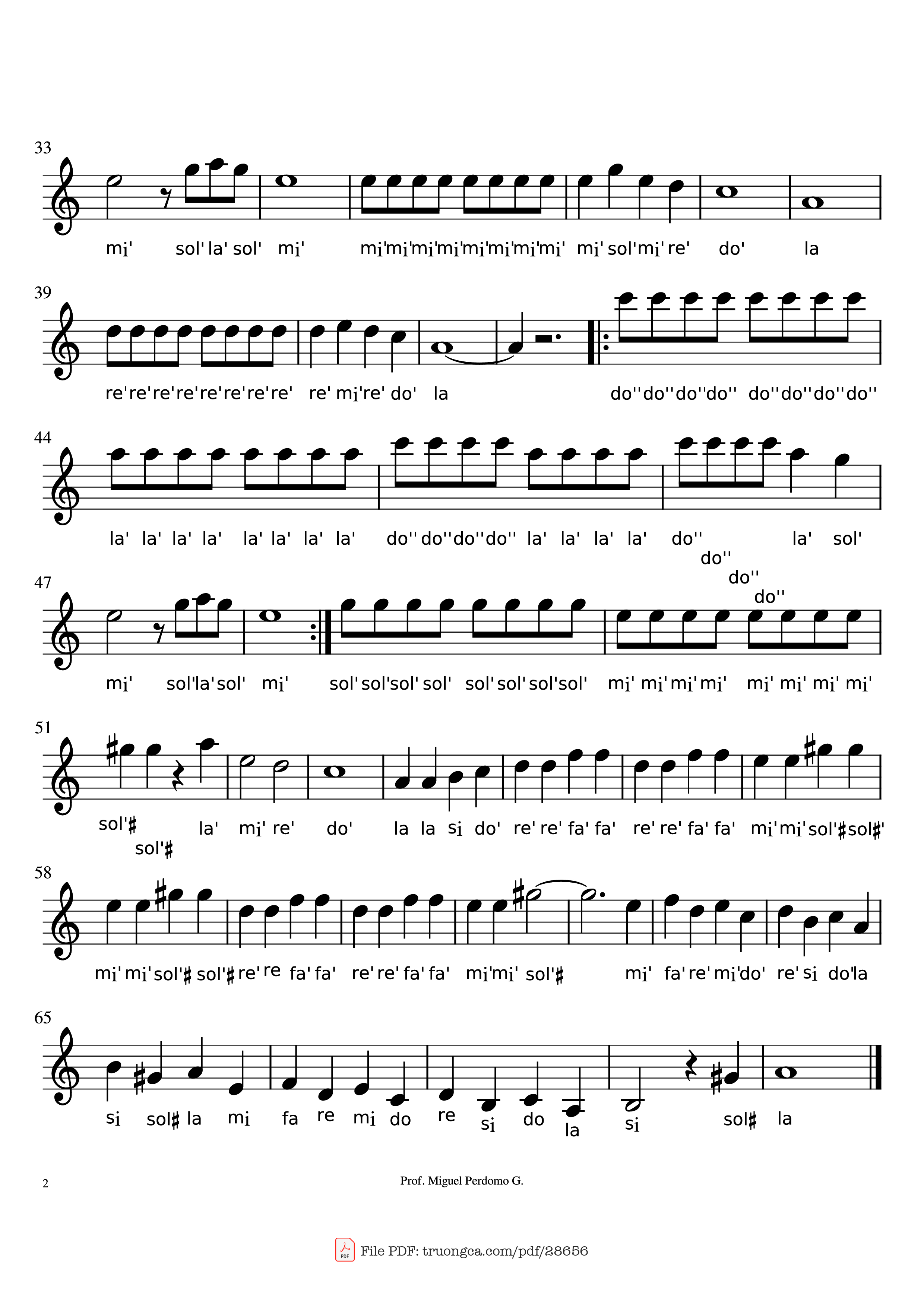 Trang 2 của Sheet nhạc PDF Piano bài hát Virgenes del Sol Piano - Music by Jorge Bravo Rueda