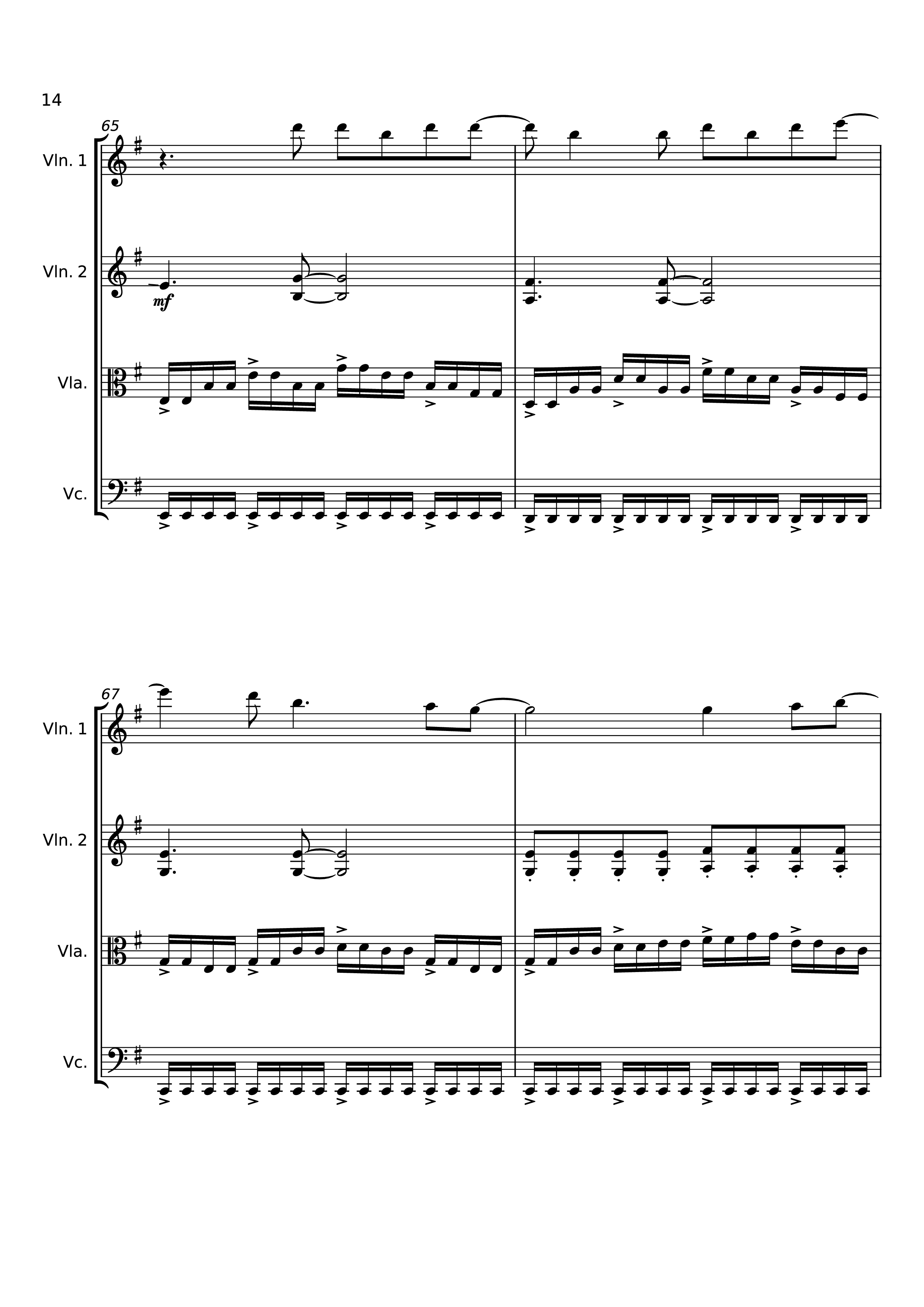 Trang 14 của Sheet nhạc PDF bài hát Dancing On My Own Violin - Svetakorol777