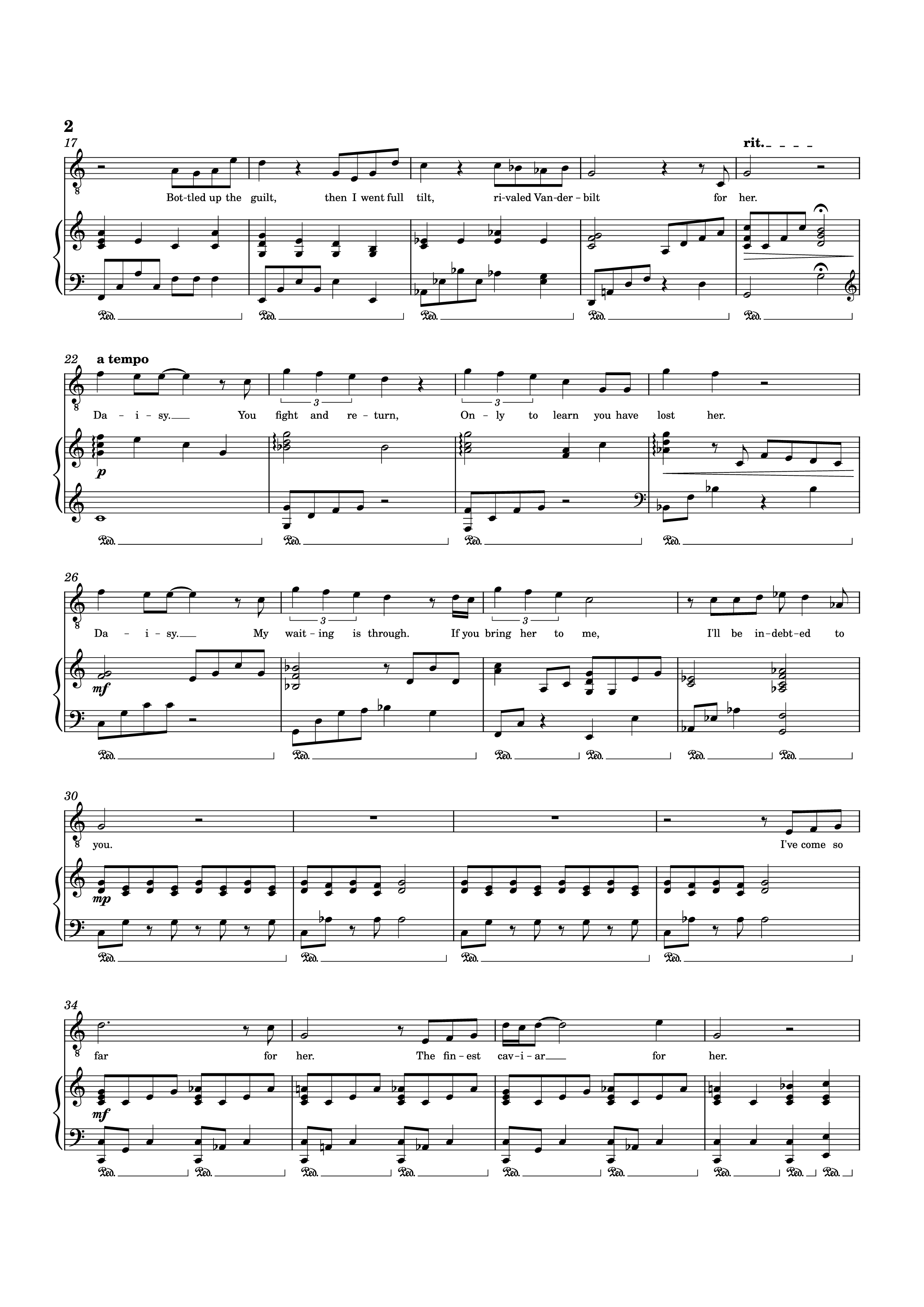Trang 2 của Sheet nhạc PDF Piano bài hát For Her Piano - Music and Lyrics by