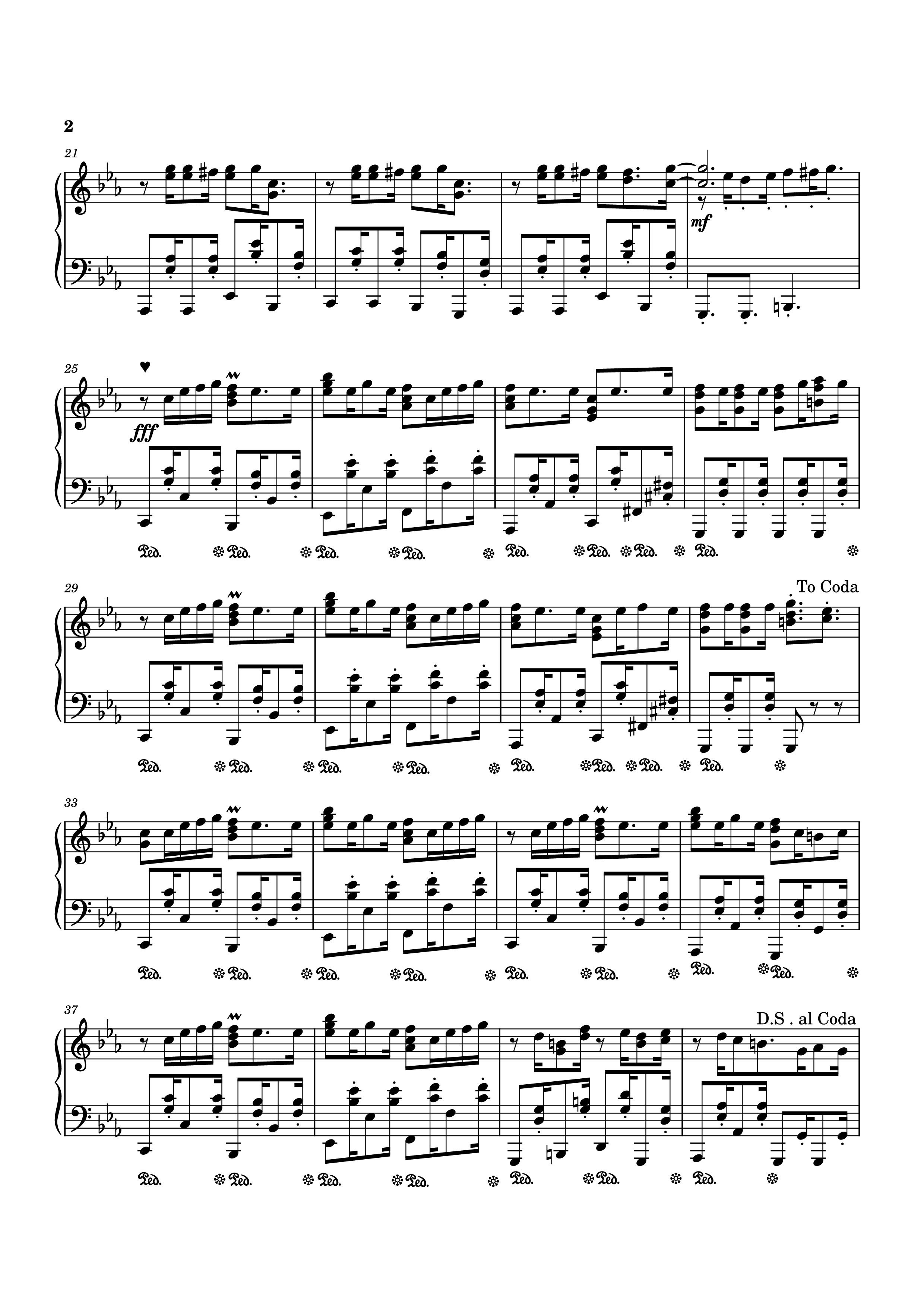 Trang 2 của Sheet nhạc PDF Piano bài hát Never Be Alone Piano - Shadrow