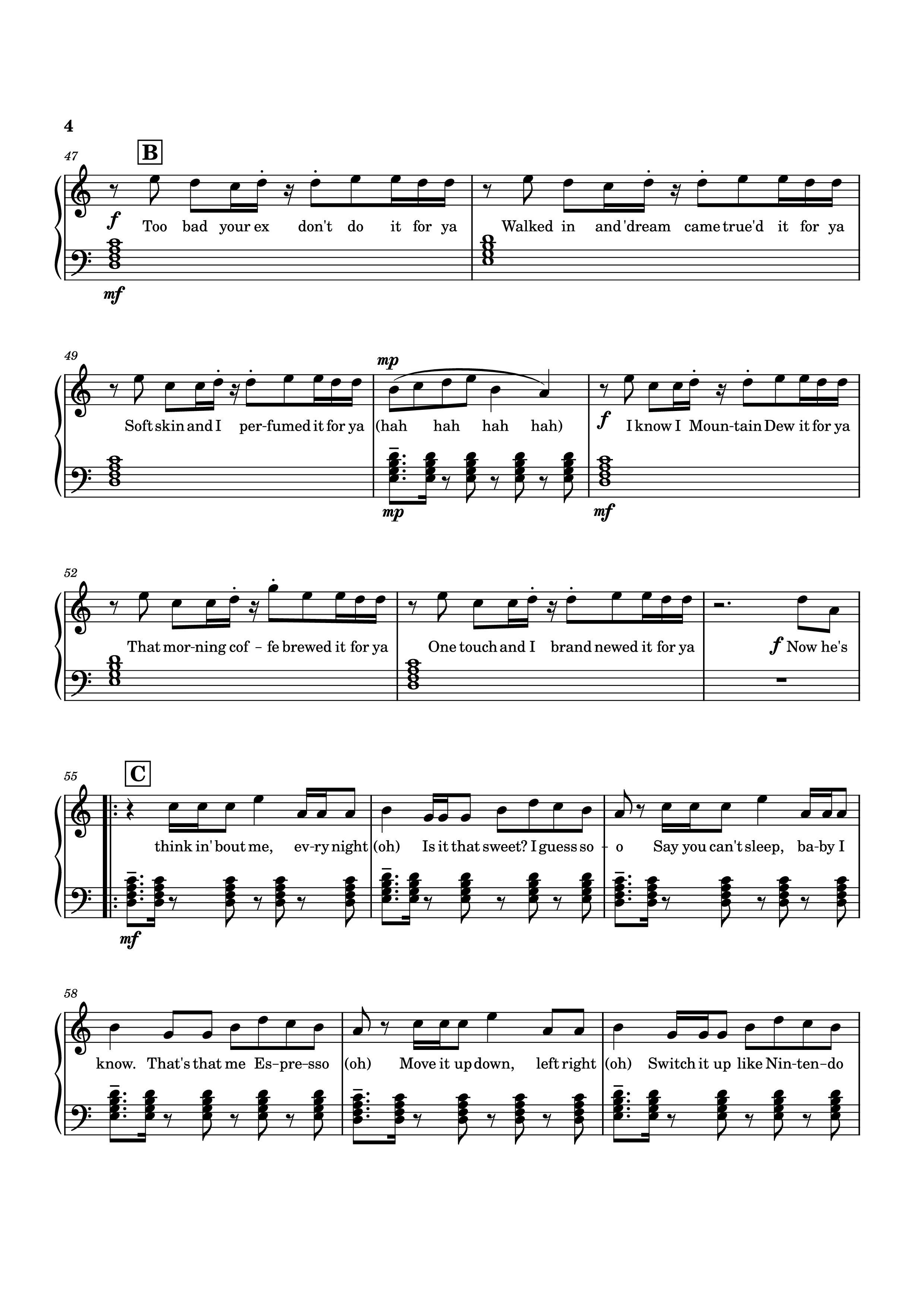Trang 4 của Sheet nhạc PDF Piano bài hát Espresso Piano - Sabrina Carpenter, arr. NikKeys