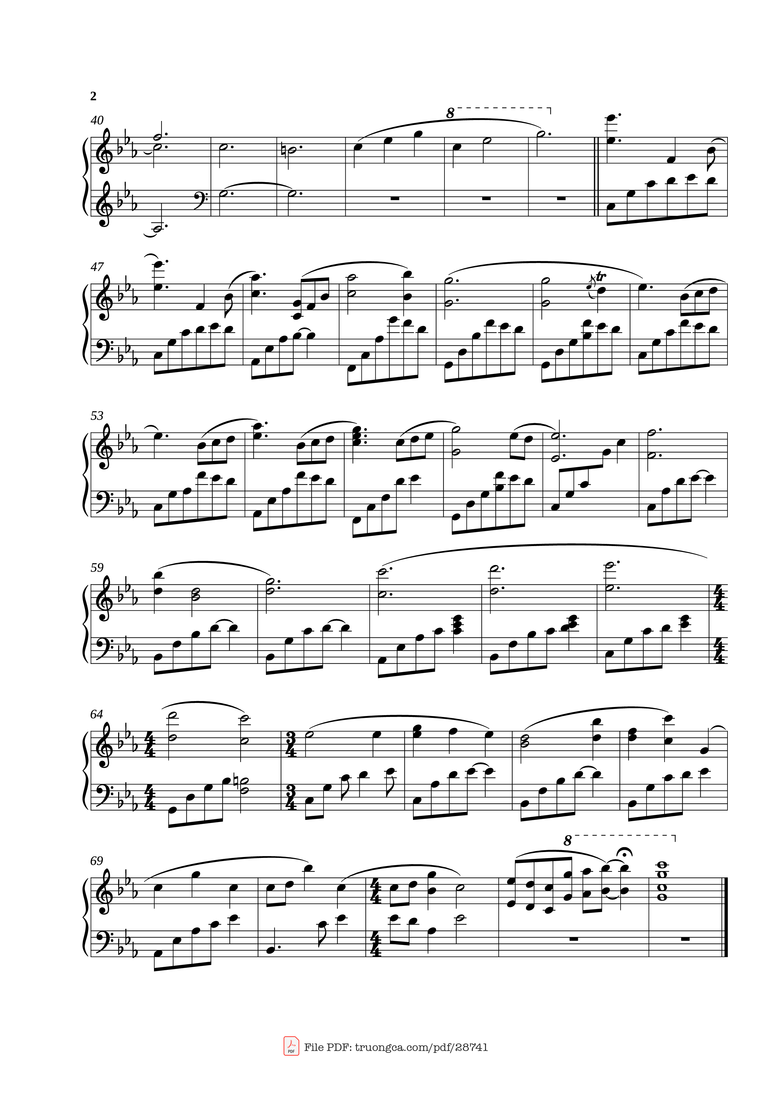 Trang 2 của Sheet nhạc PDF bài hát Prés de Lui - Lorien Testard