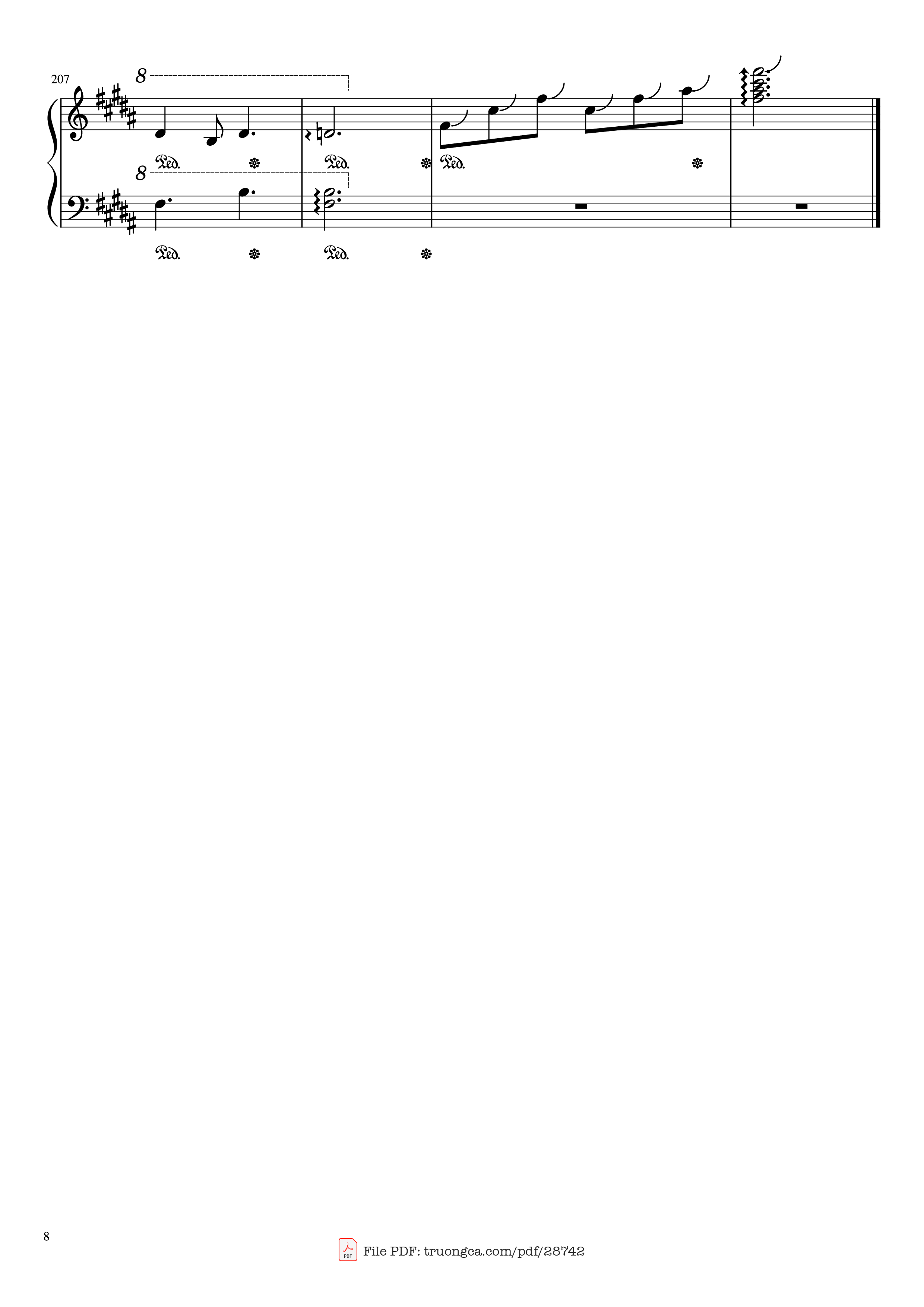 Trang 8 của Sheet nhạc PDF Piano bài hát Mr/Mme Piano - Loïc Nottet