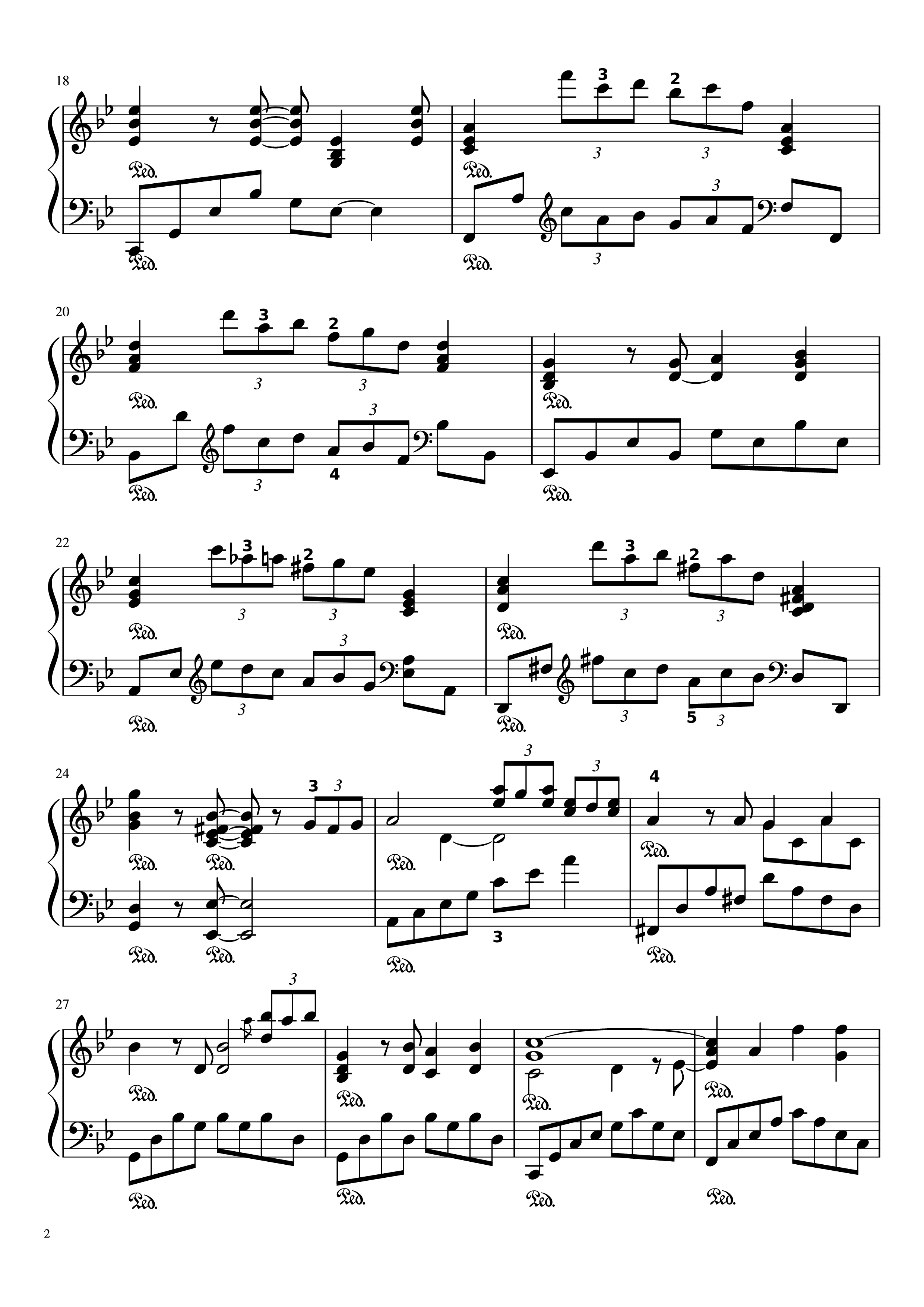 Trang 2 của Sheet nhạc PDF Piano bài hát Autumn Leaves Piano - Joseph Kosma