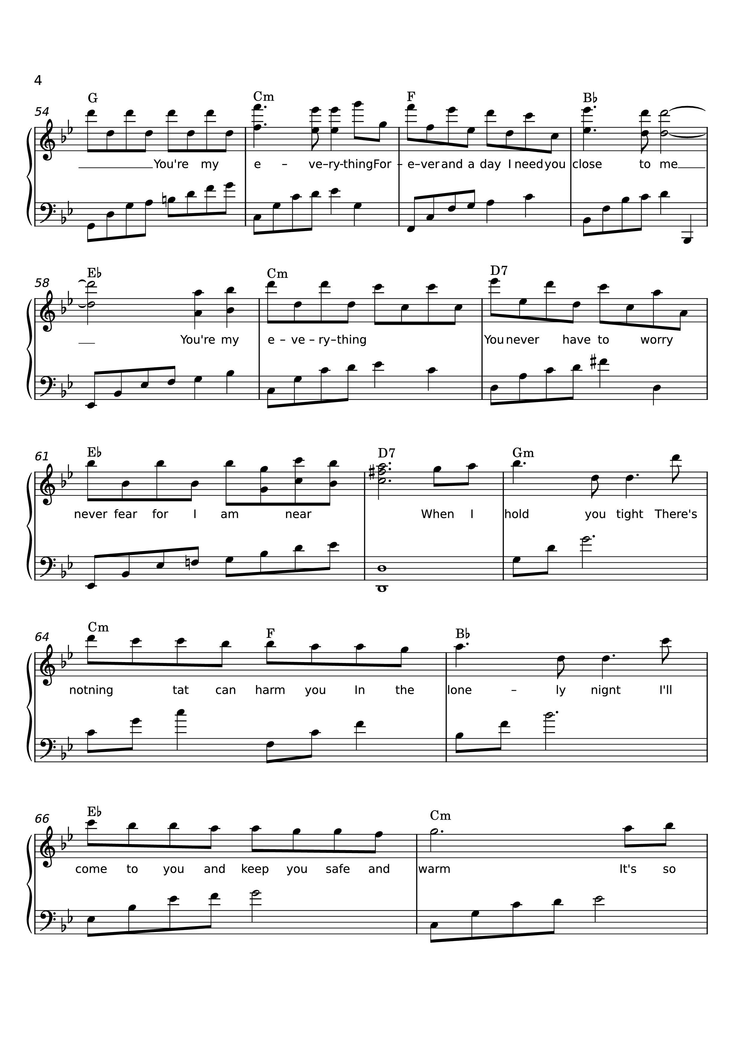 Trang 4 của Sheet nhạc PDF Piano bài hát You
