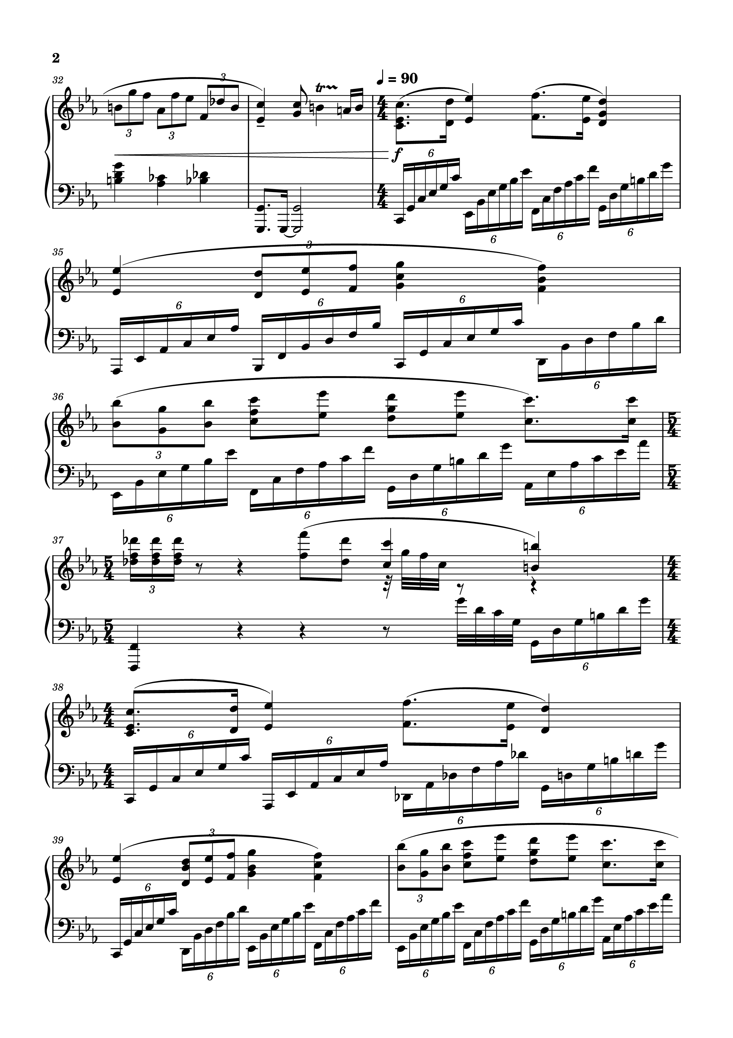 Trang 2 của Sheet nhạc PDF Piano bài hát Renoir Piano - Lorien Testard