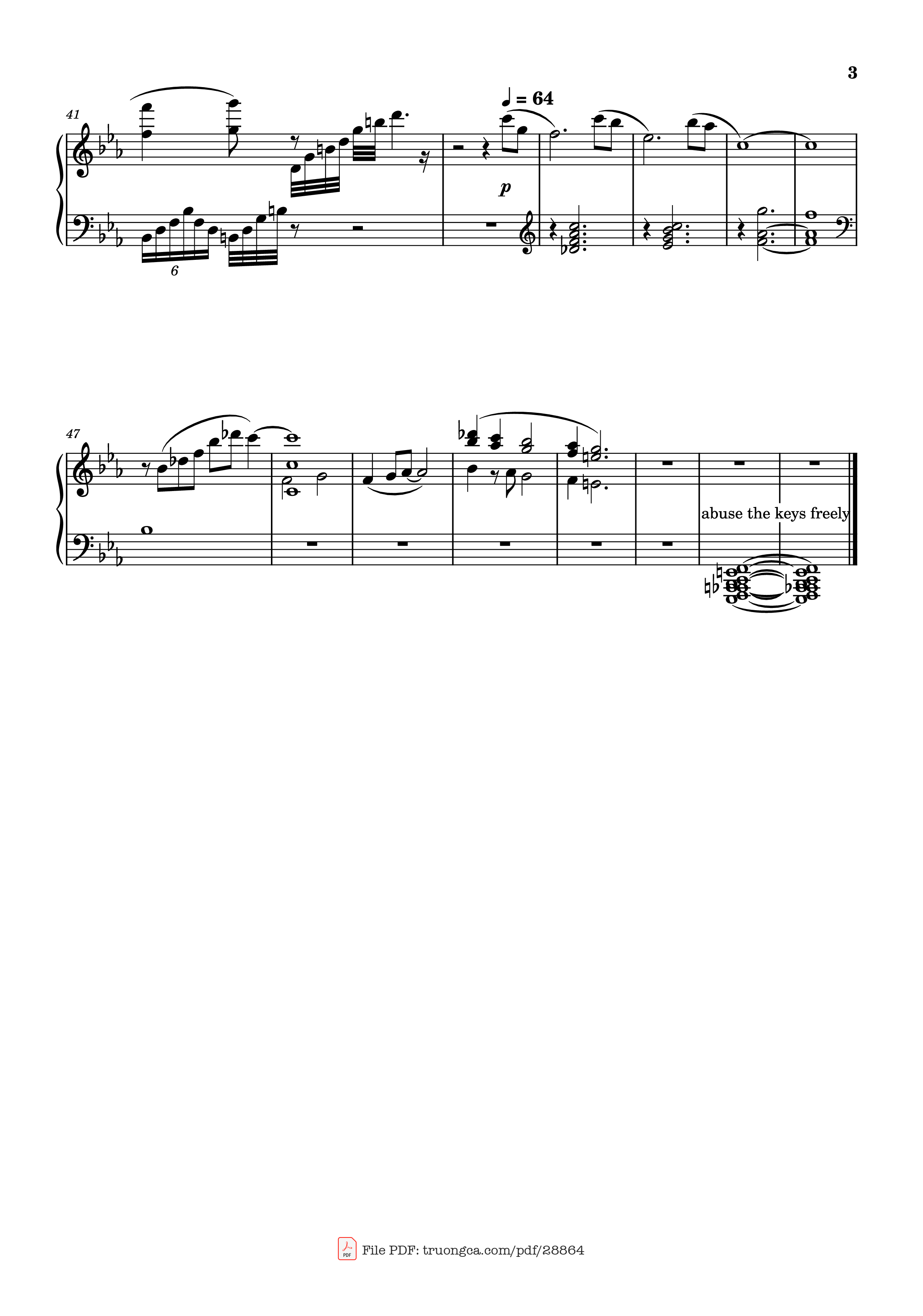 Trang 3 của Sheet nhạc PDF Piano bài hát Renoir Piano - Lorien Testard