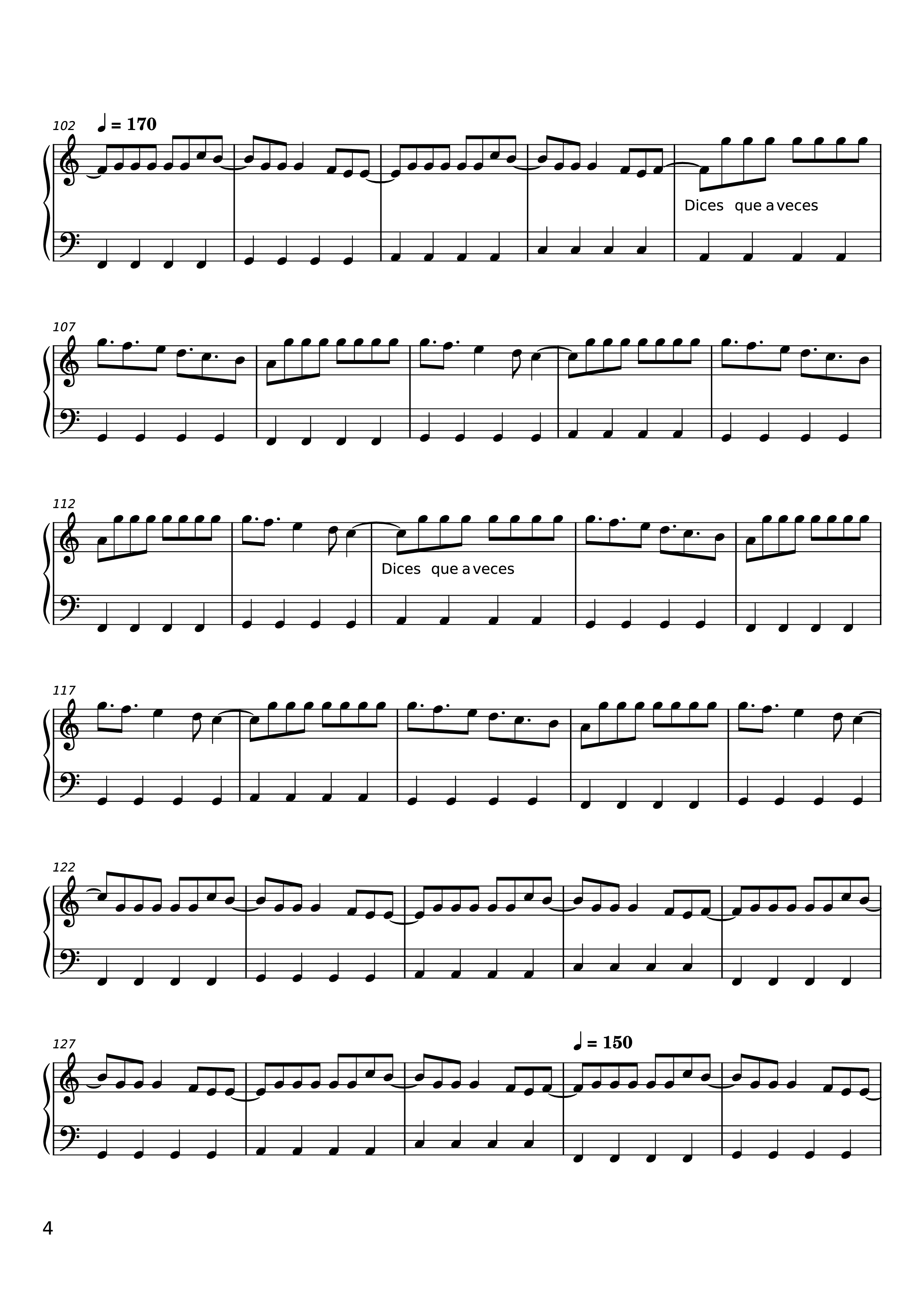 Trang 4 của Sheet nhạc PDF Piano bài hát Extremoduro - La vereda de la puerta de atrás Piano - Extremoduro