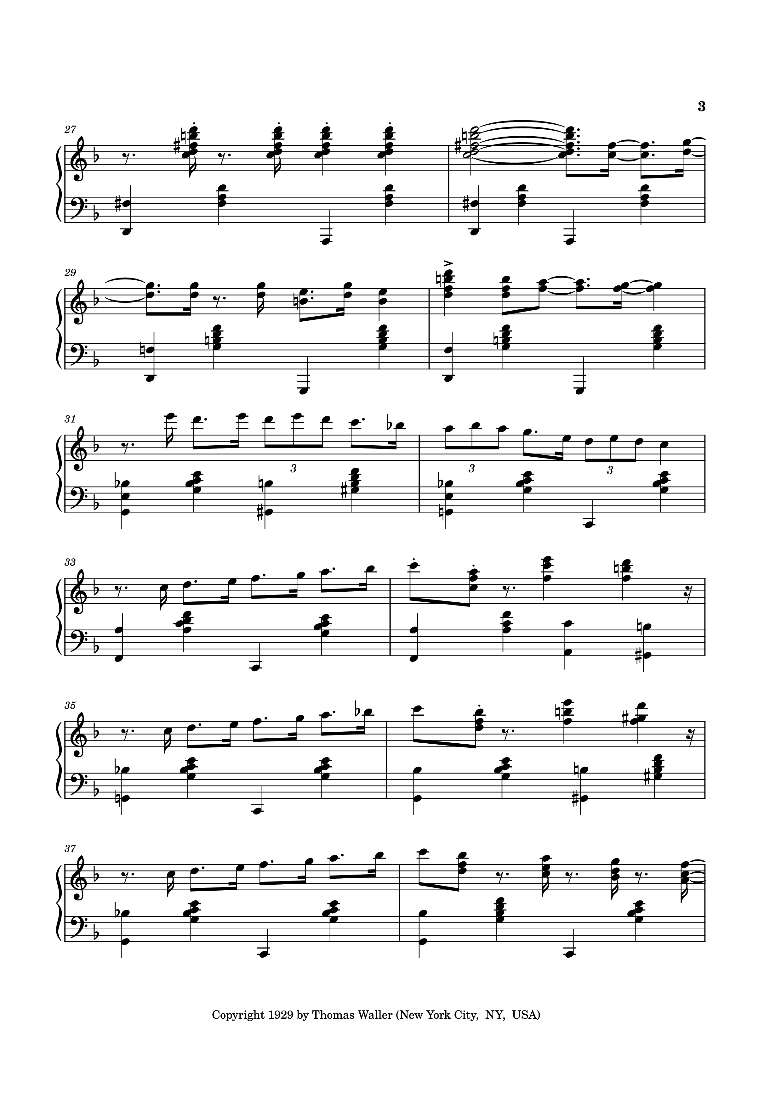 Trang 3 của Sheet nhạc PDF bài hát Handful of Keys Piano - UrFavRagtimeGuy 