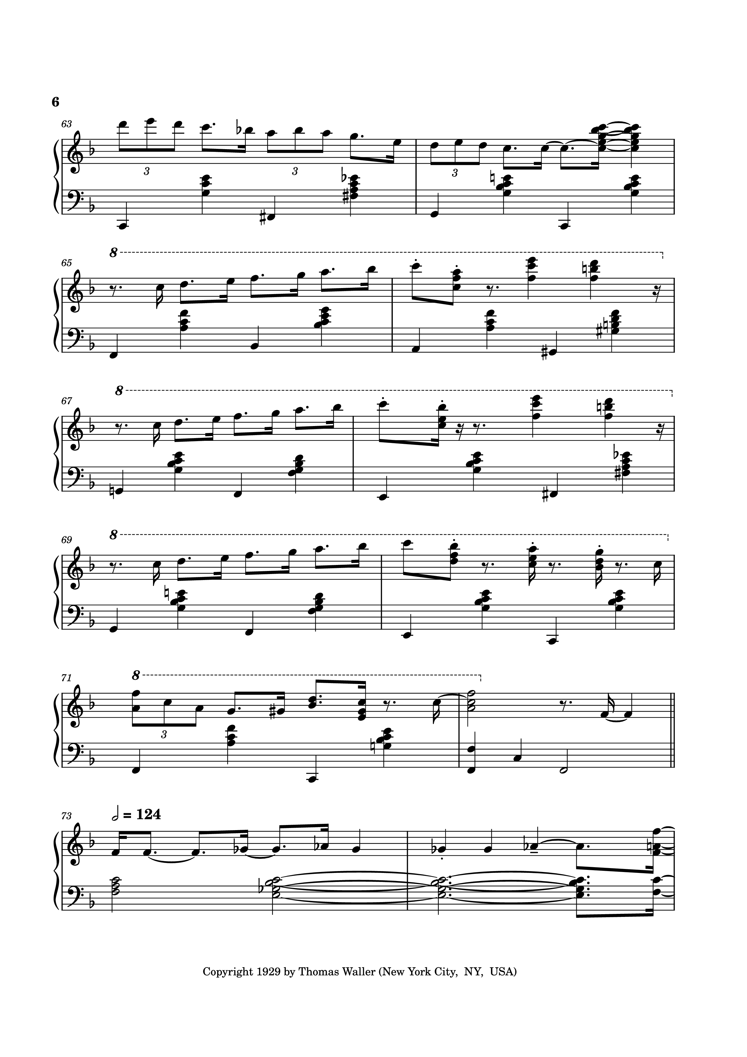 Trang 6 của Sheet nhạc PDF bài hát Handful of Keys Piano - UrFavRagtimeGuy 