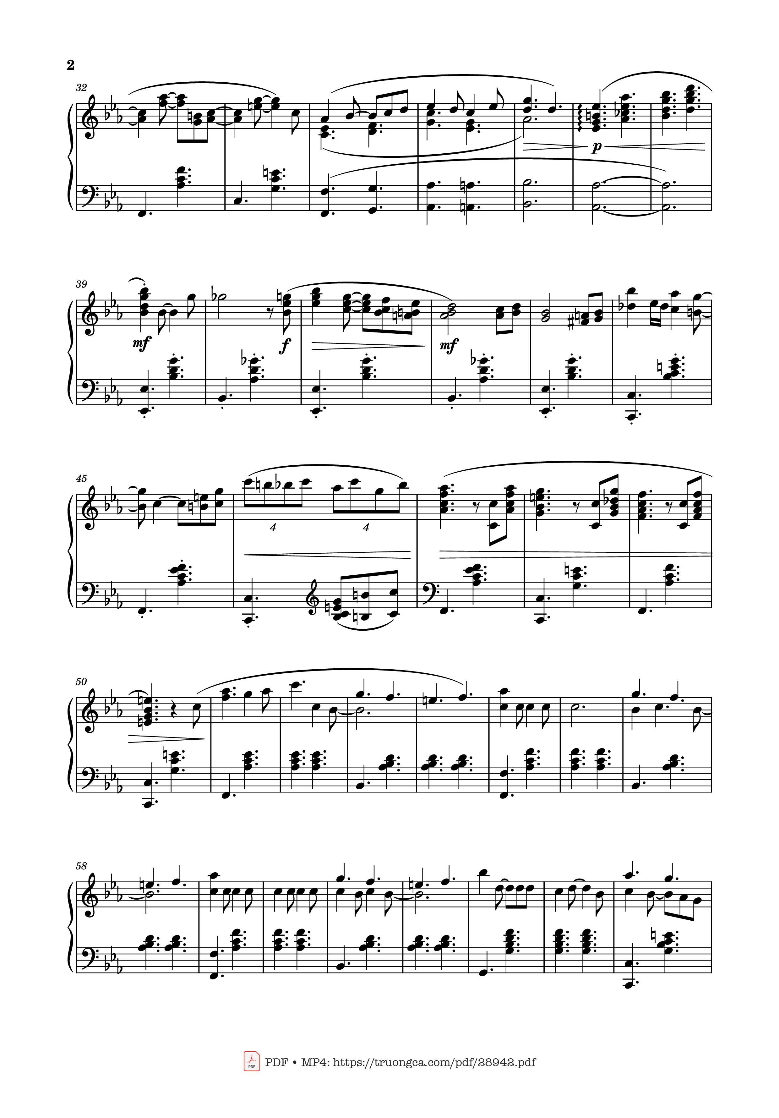 Trang 2 của Sheet nhạc PDF bài hát Valentine - Laufey sheet Piano - Piano Arrangement by Tuan-Anh Le