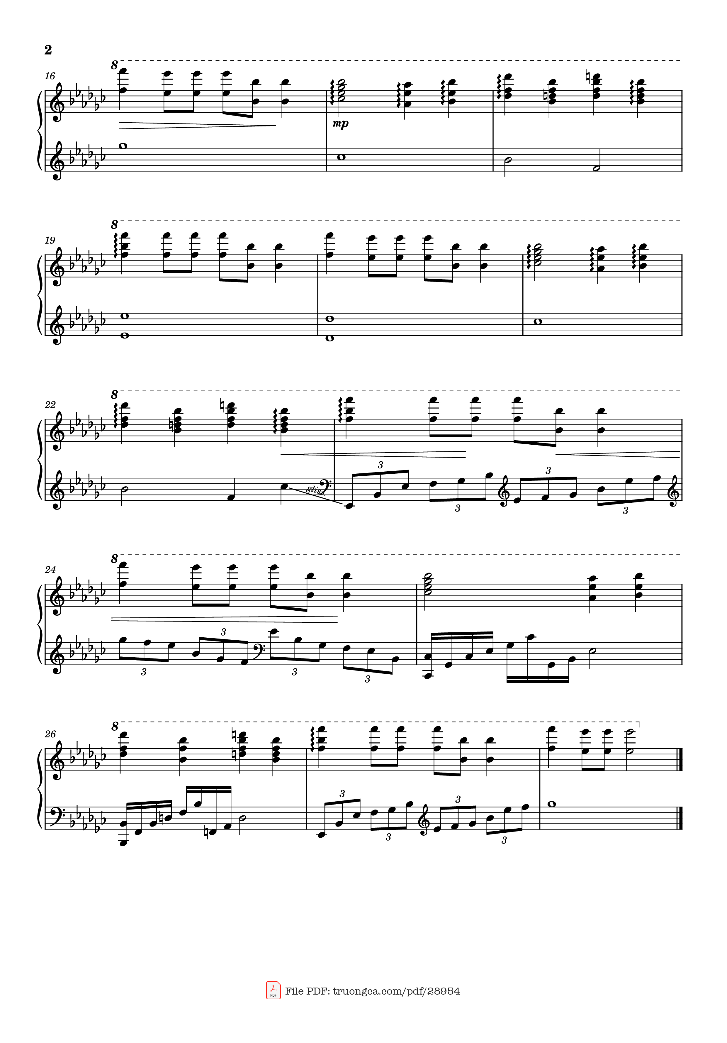 Trang 2 của Sheet nhạc PDF Piano bài hát Sweetly Piano - Lord Kael