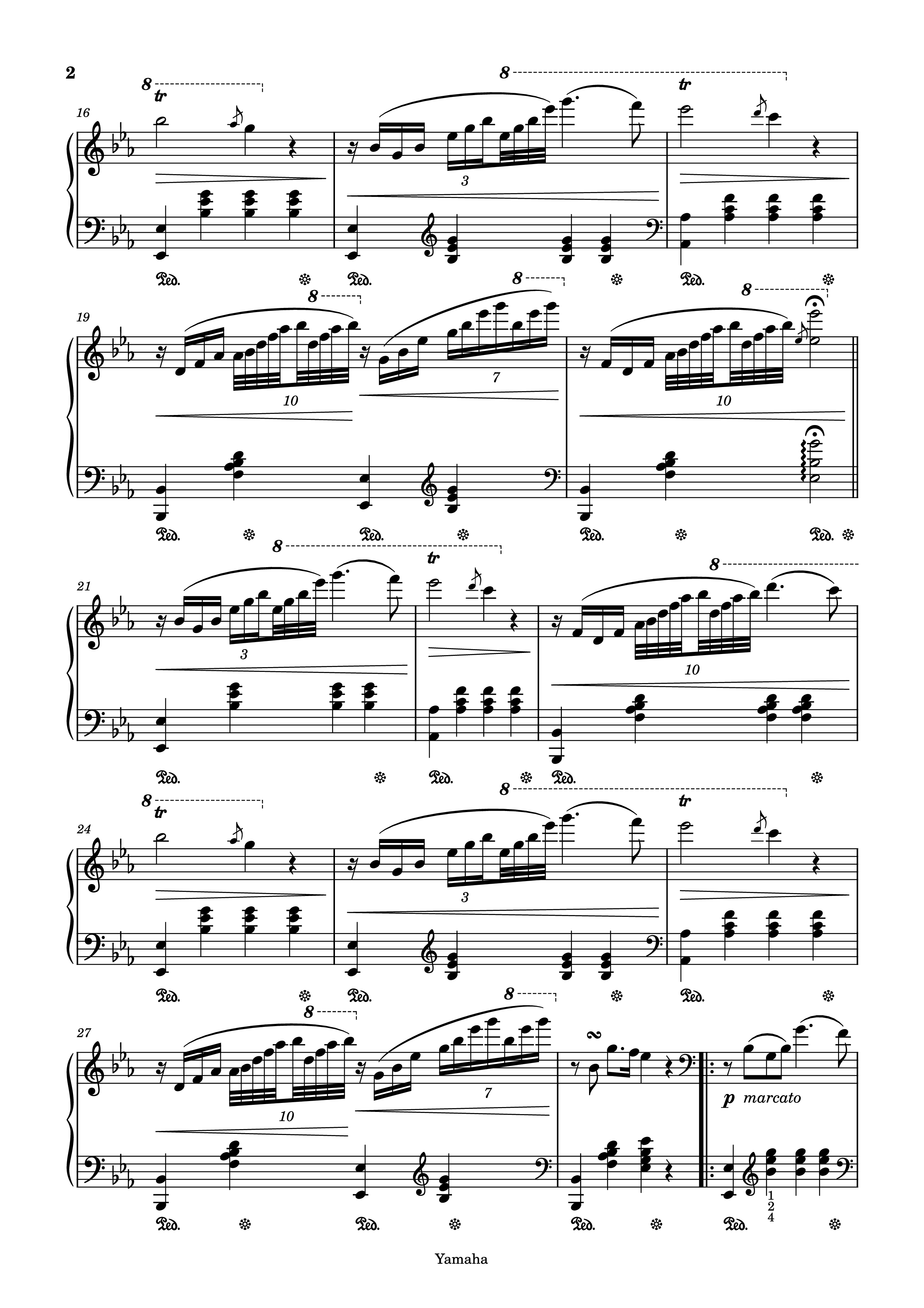 Trang 2 của Sheet nhạc PDF Piano bài hát La priere d