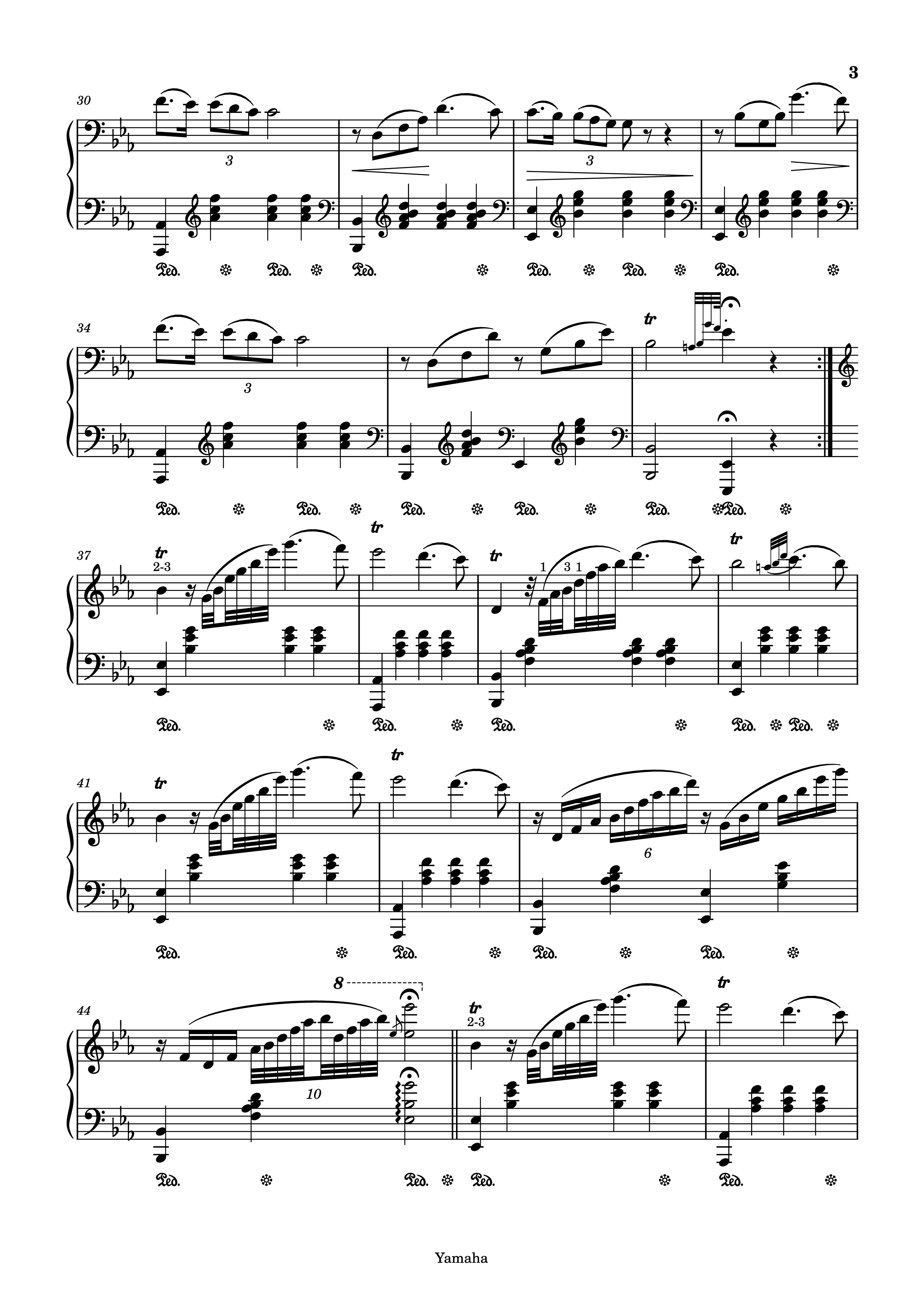 Trang 3 của Sheet nhạc PDF Piano bài hát La priere d