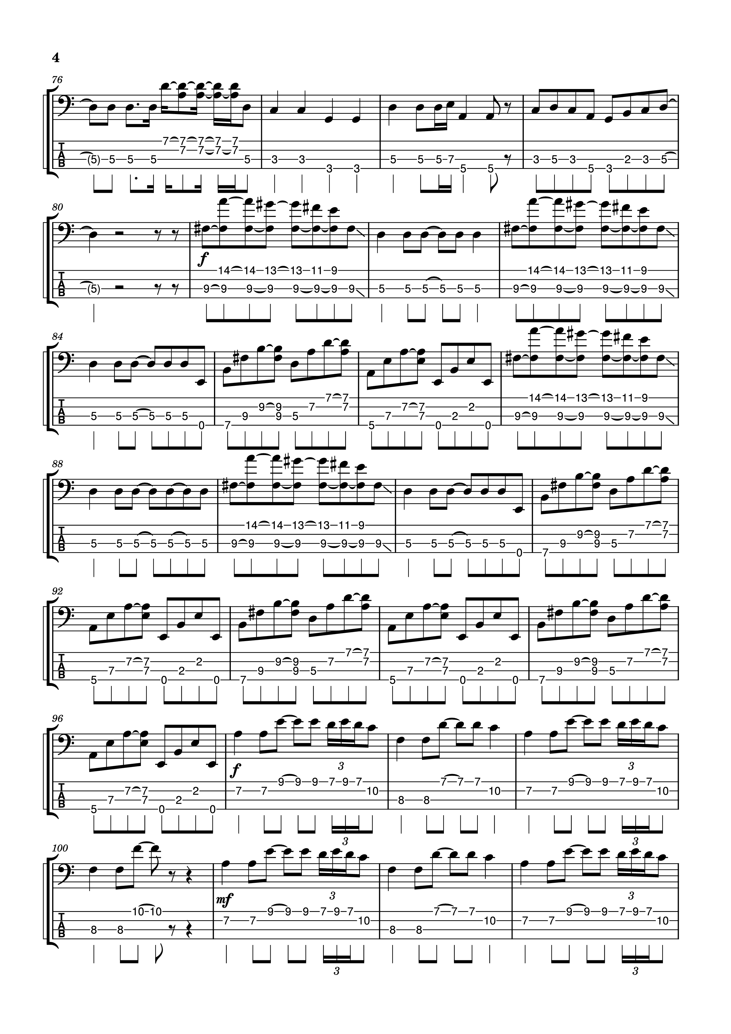 Trang 4 của Sheet nhạc PDF Guitar Tab bài hát Californication Guitar TAB - RHCP / ded0inside