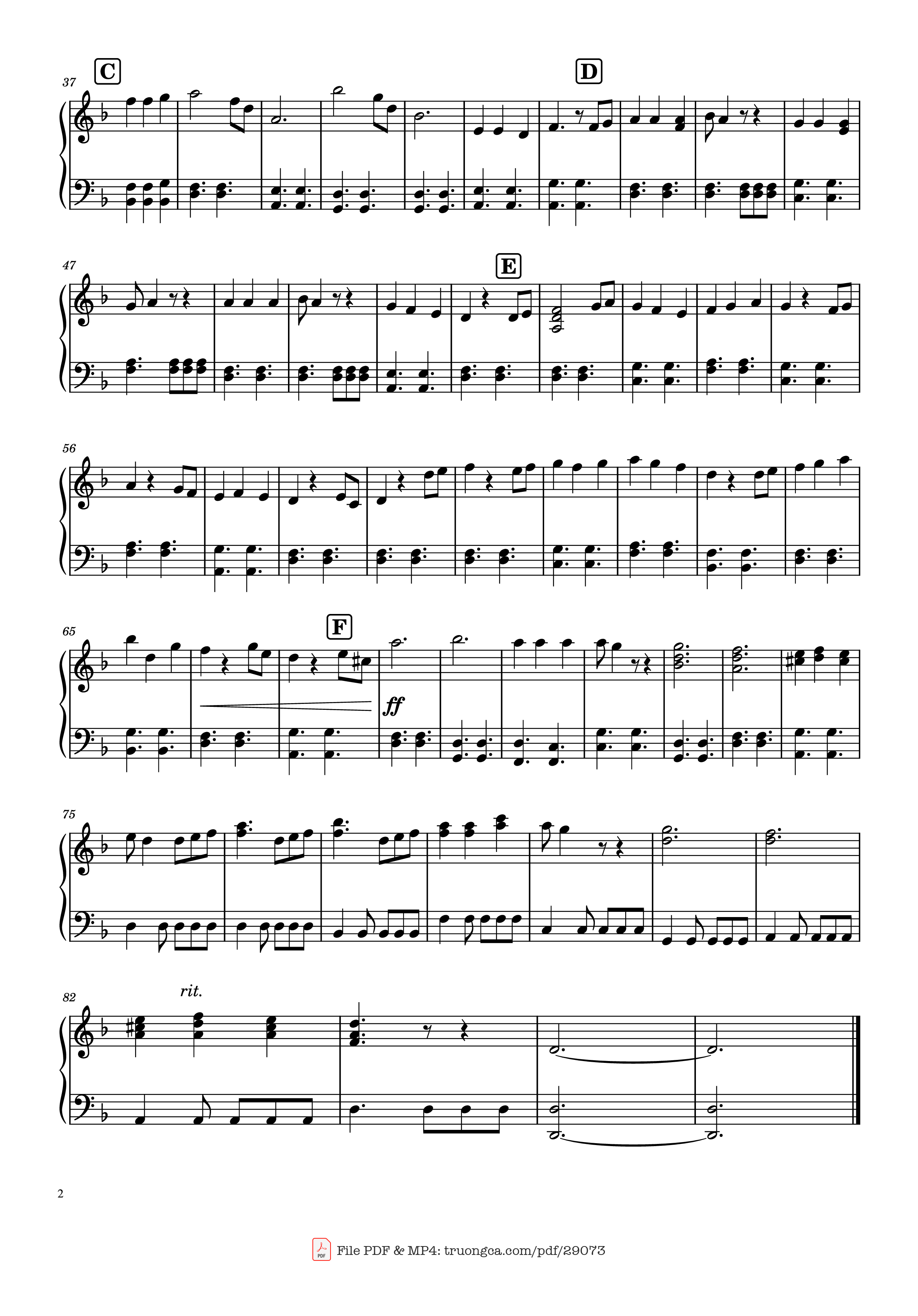 Trang 2 của Sheet nhạc PDF Piano bài hát He