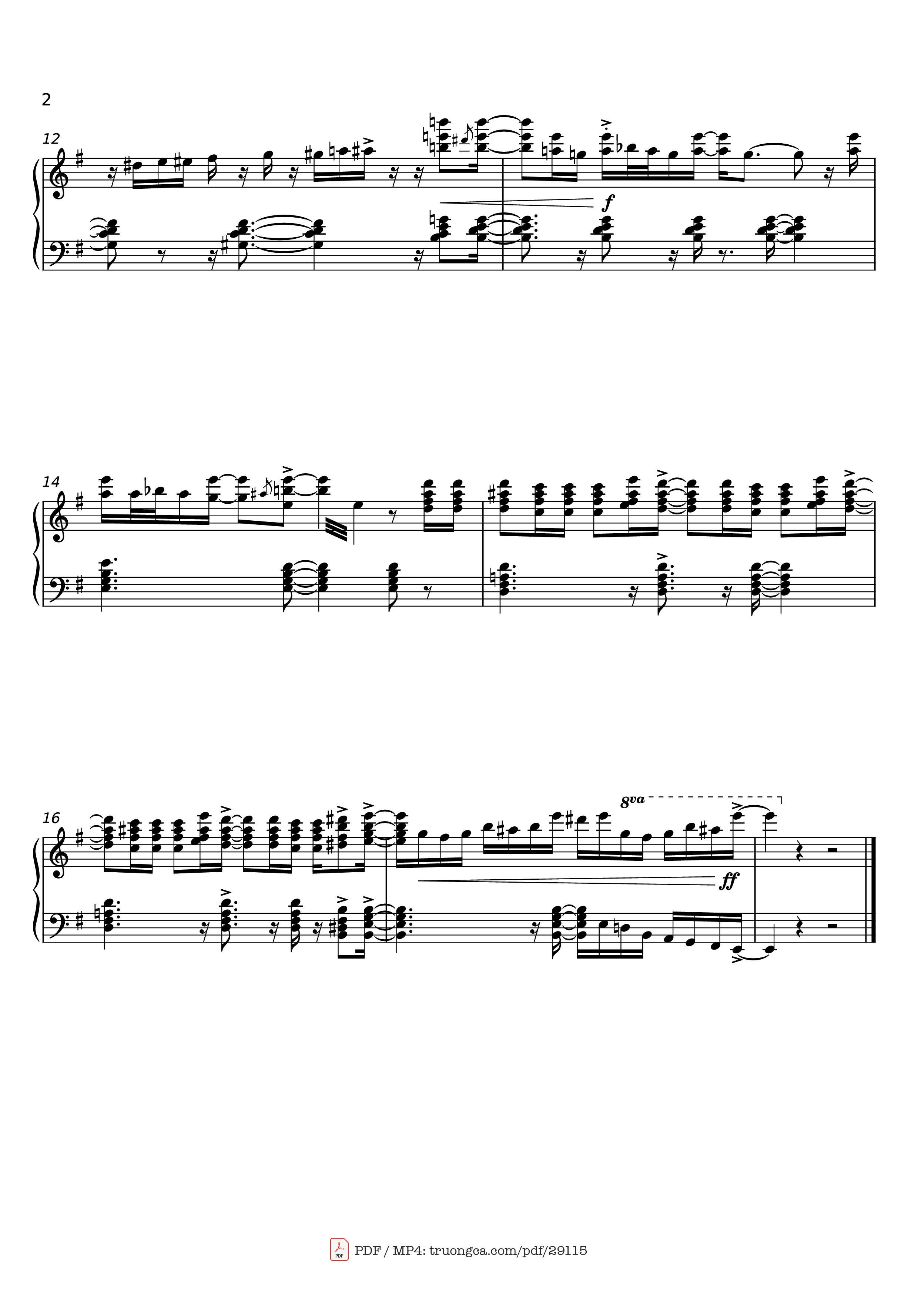 Trang 2 của Sheet nhạc PDF Piano bài hát CONGA Piano - Gloria Estefan