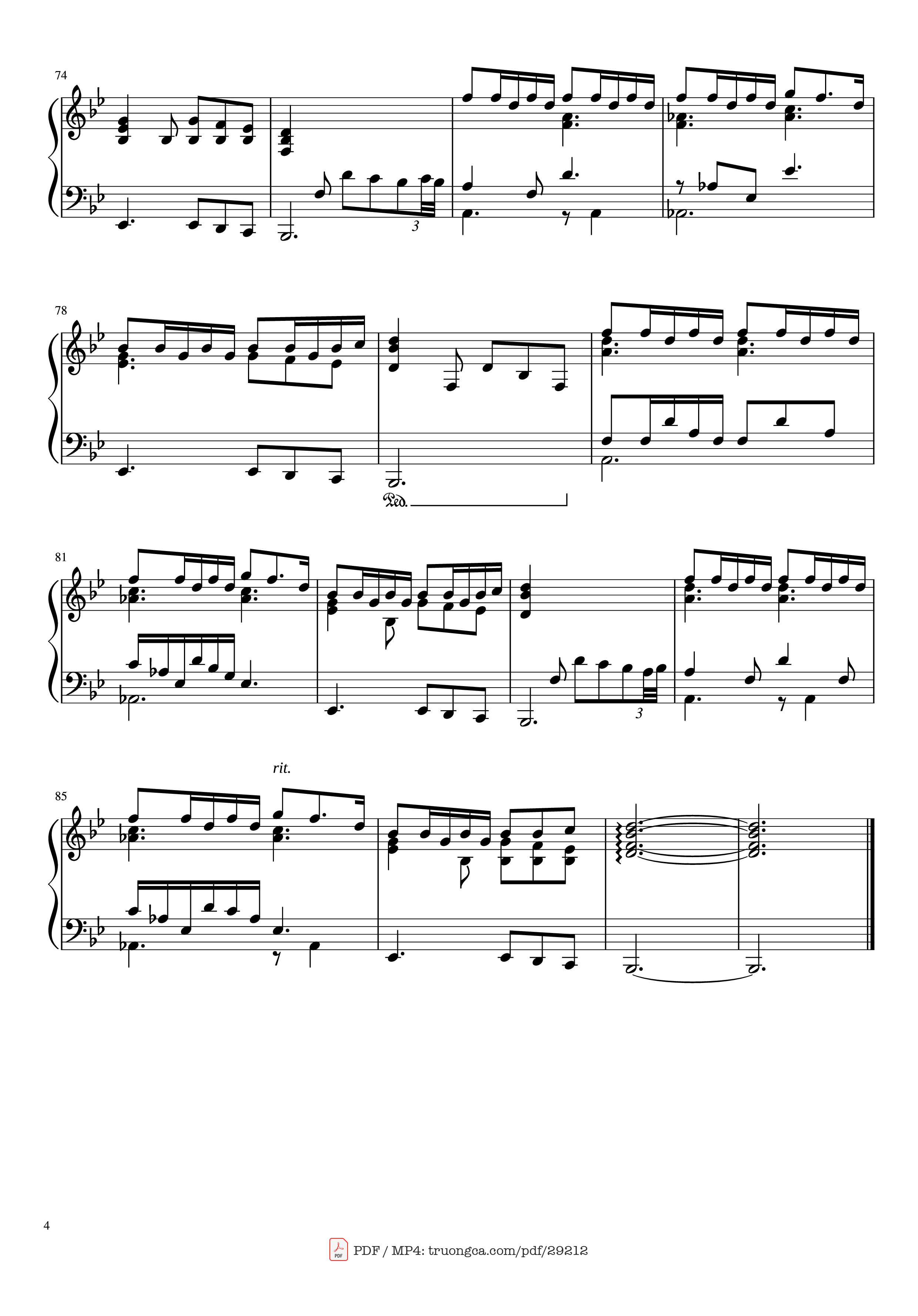 Trang 4 của Sheet nhạc PDF Piano bài hát Perfect Day Piano - Lou Reed Transcribed by Trumpetdude315