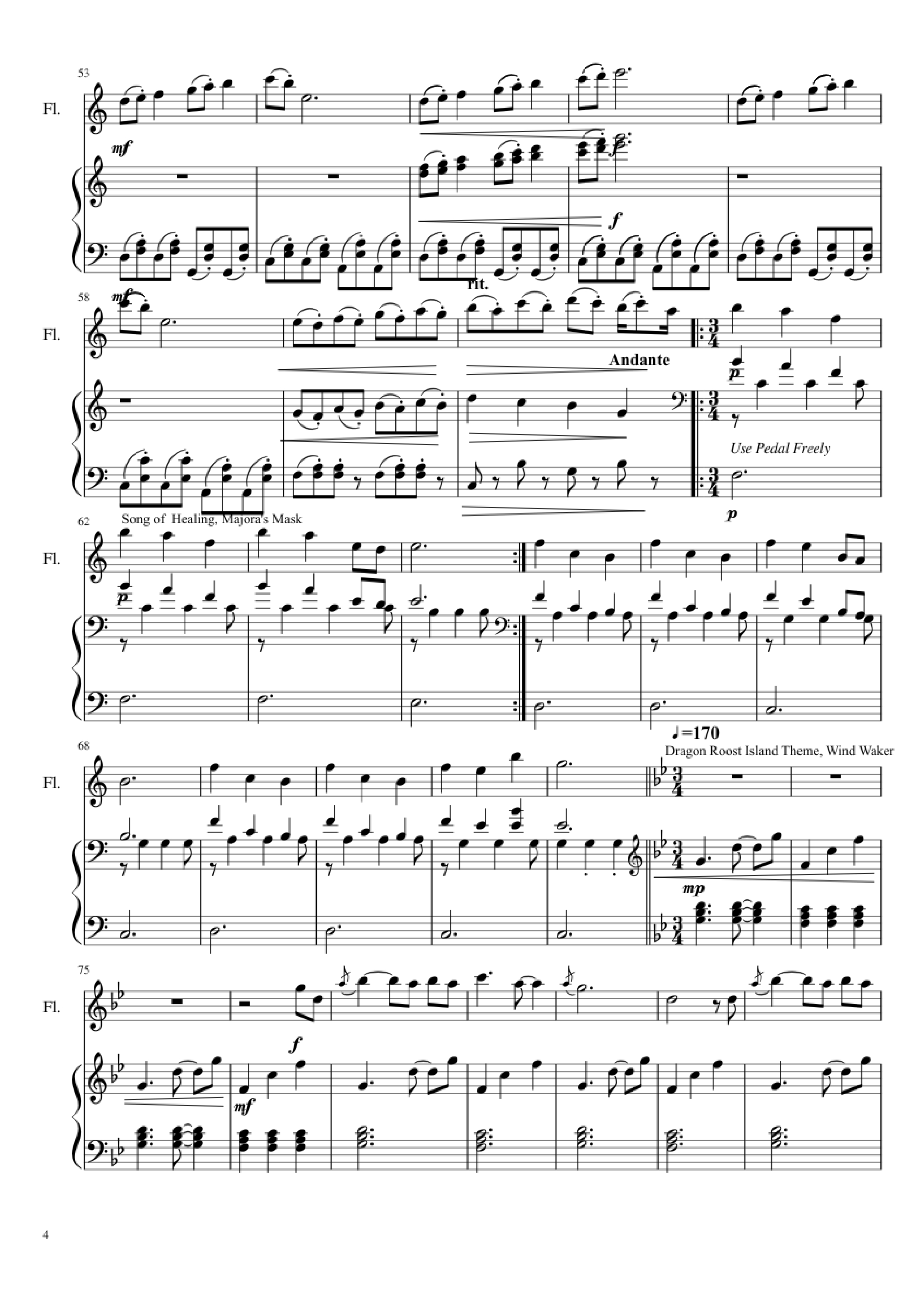 Trang 4 của Sheet nhạc PDF Piano bài hát Zelda Medley Piano - Undefined
