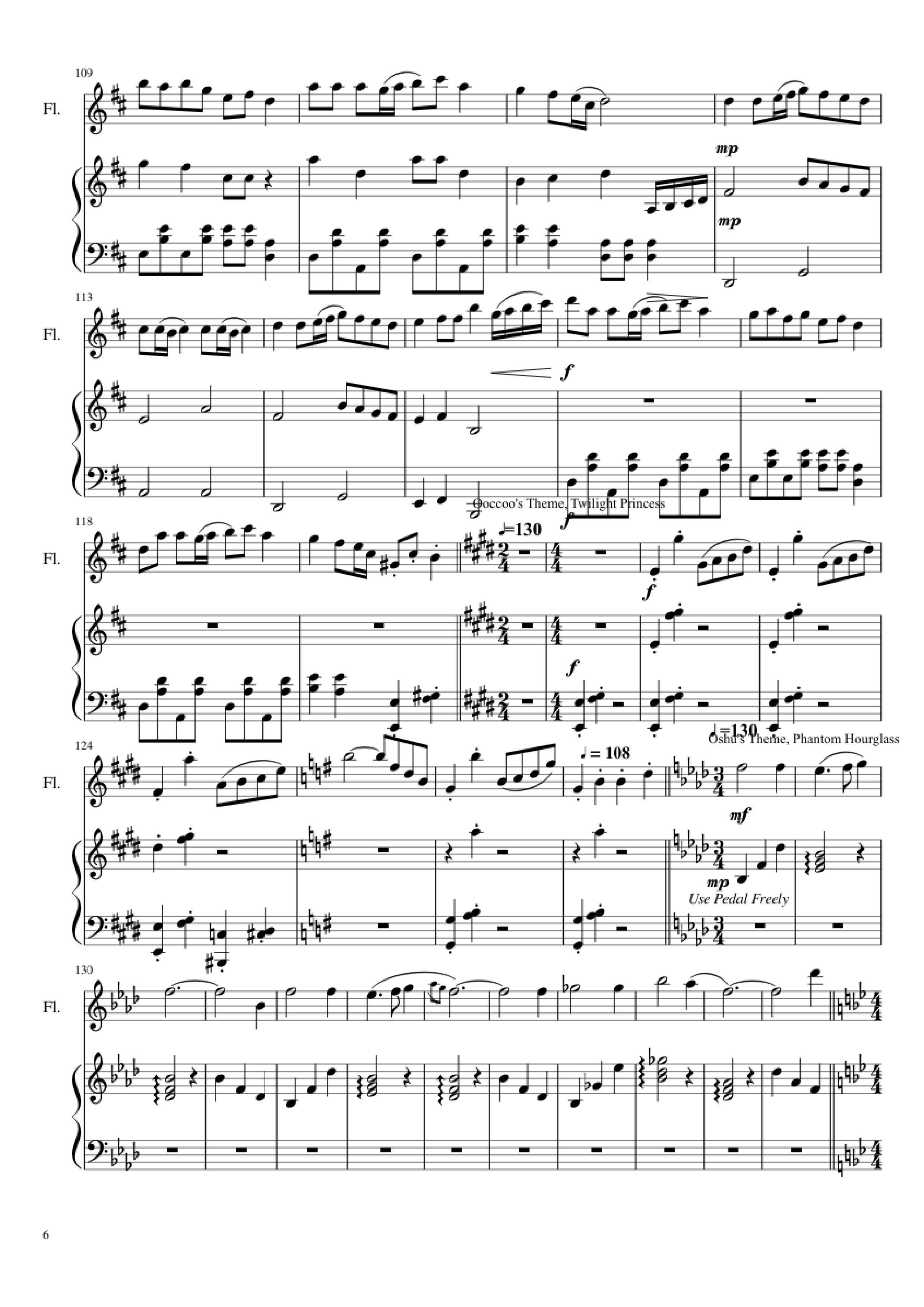 Trang 6 của Sheet nhạc PDF Piano bài hát Zelda Medley Piano - Undefined