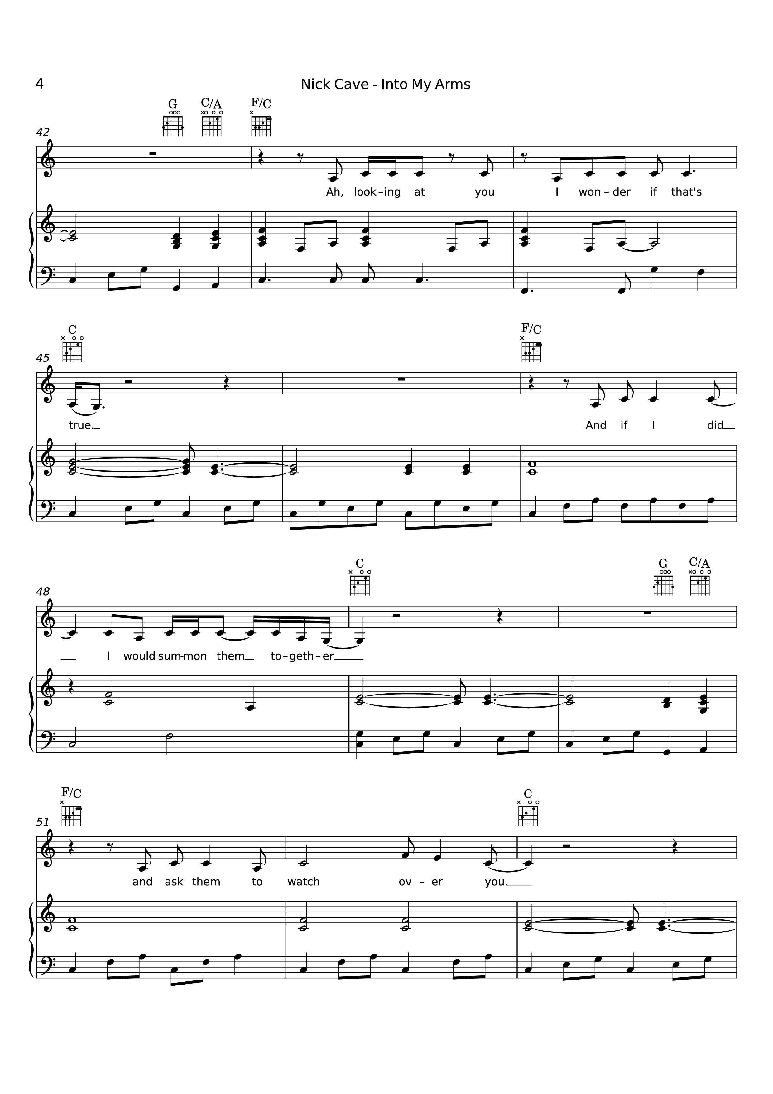 Trang 4 của Sheet nhạc PDF Piano bài hát Into My Arms Piano - Nick Cave