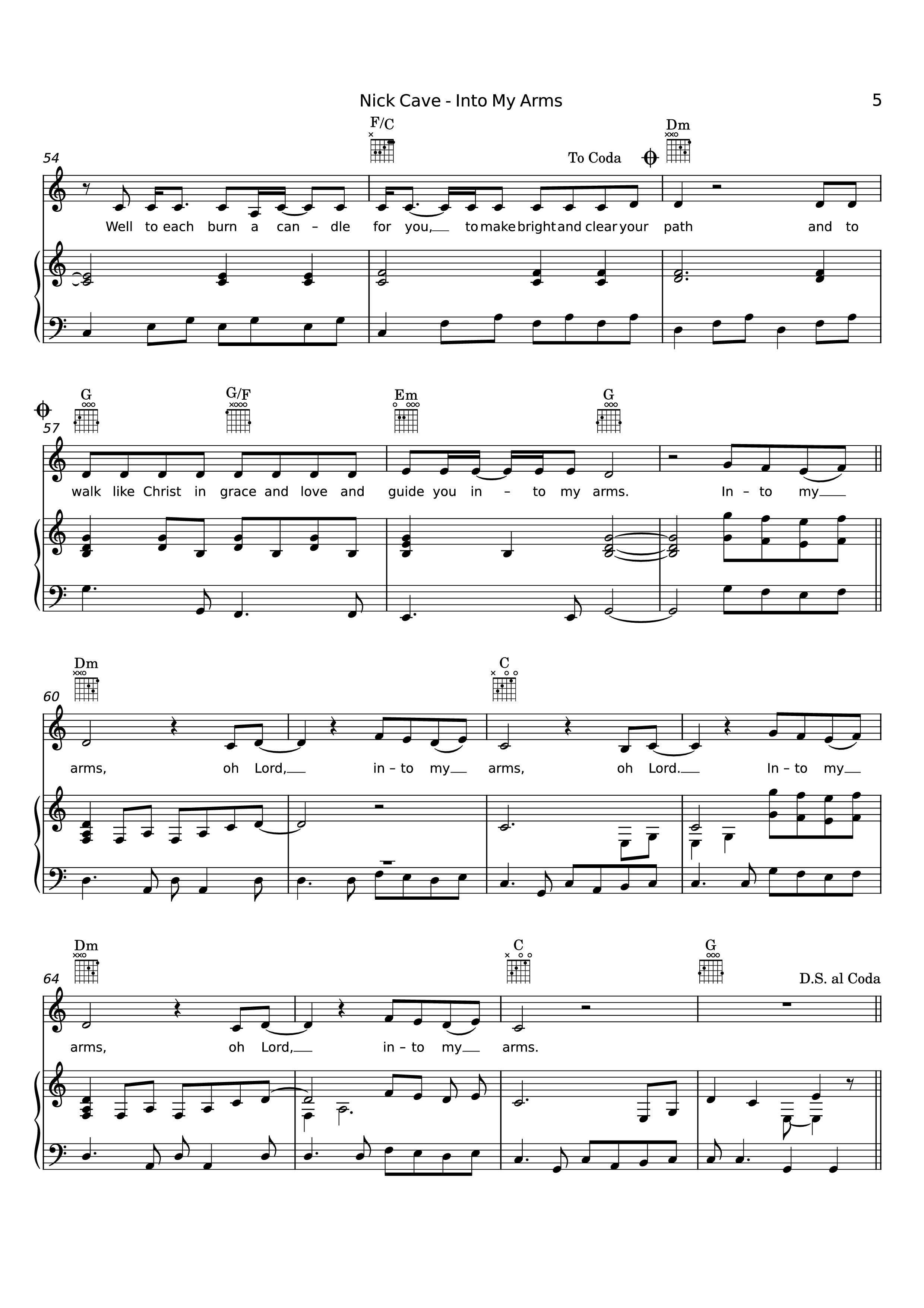 Trang 5 của Sheet nhạc PDF Piano bài hát Into My Arms Piano - Nick Cave
