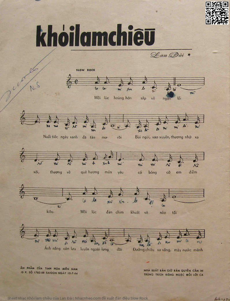 Trang 2 của Sheet nhạc PDF bài hát Khói lam chiều - Lan Đài, 1. Mỗi lúc hoàng hôn sắp về ngàn  lối. Nuối tiếc ngày  xanh đã tàn mơ  rồi Bùi ngùi, xao  xuyến, thương nhớ xa  xôi