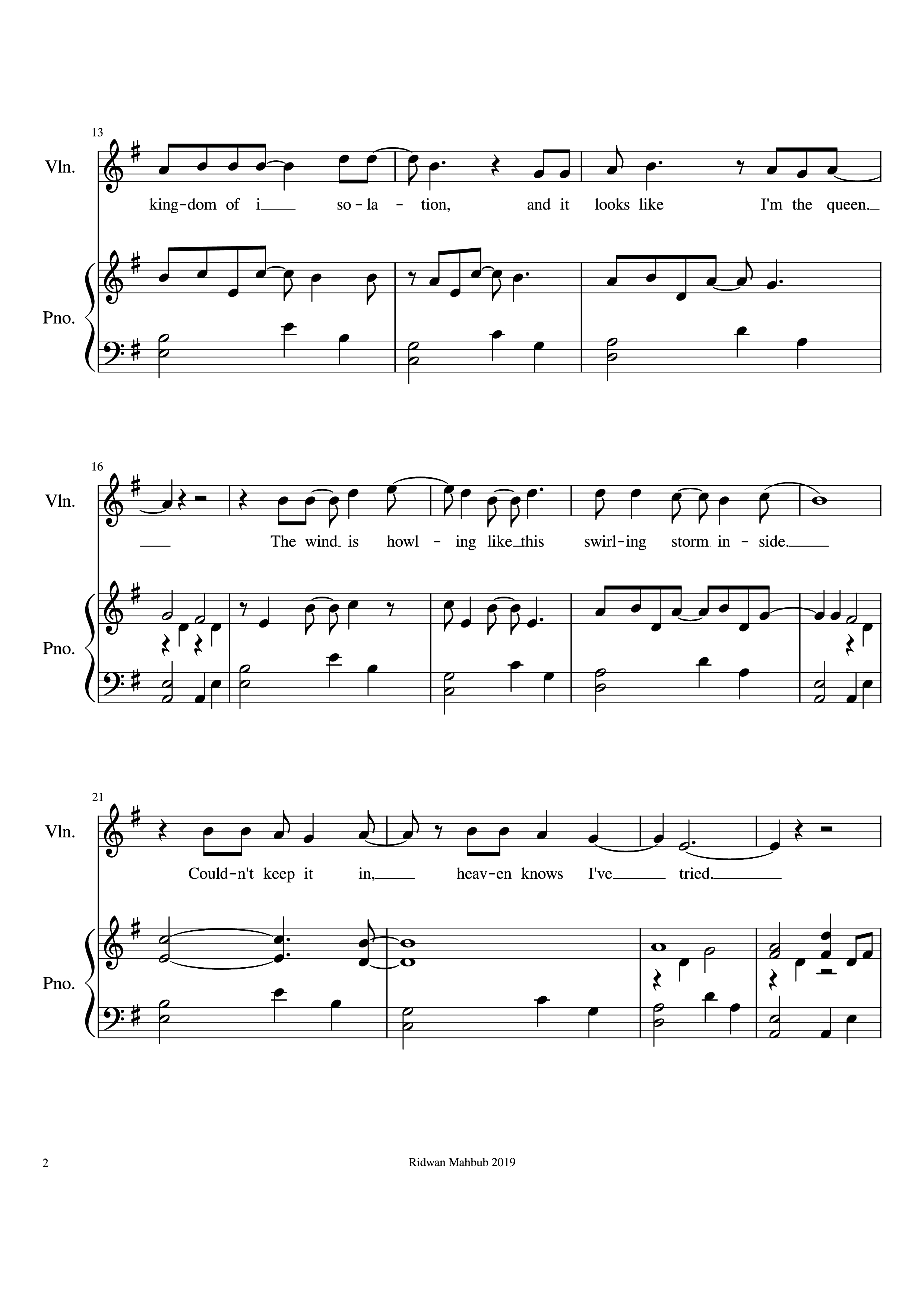 Trang 2 của Sheet nhạc PDF Piano bài hát Let It Go Piano - Bobby Lopez