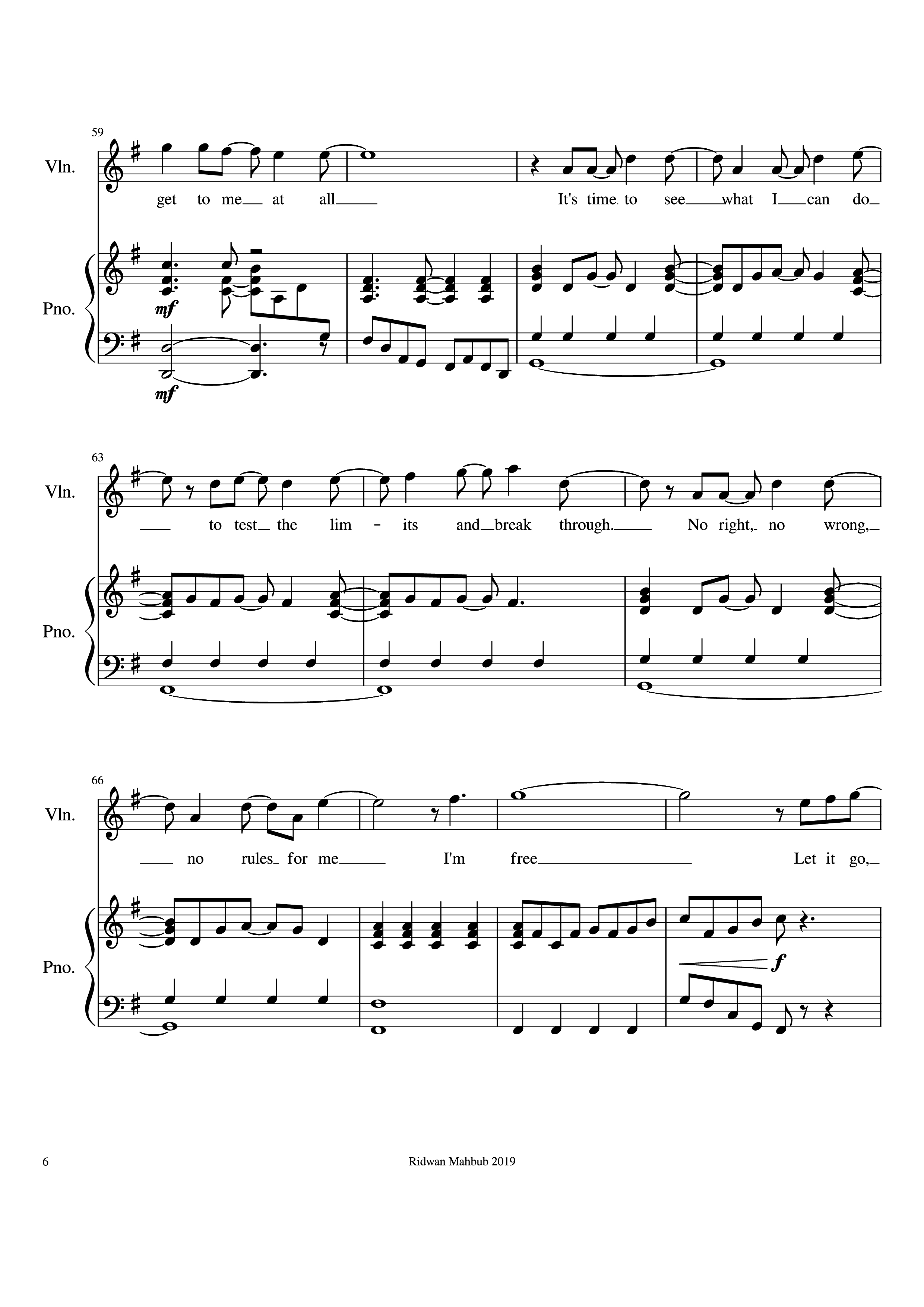 Trang 6 của Sheet nhạc PDF Piano bài hát Let It Go Piano - Bobby Lopez