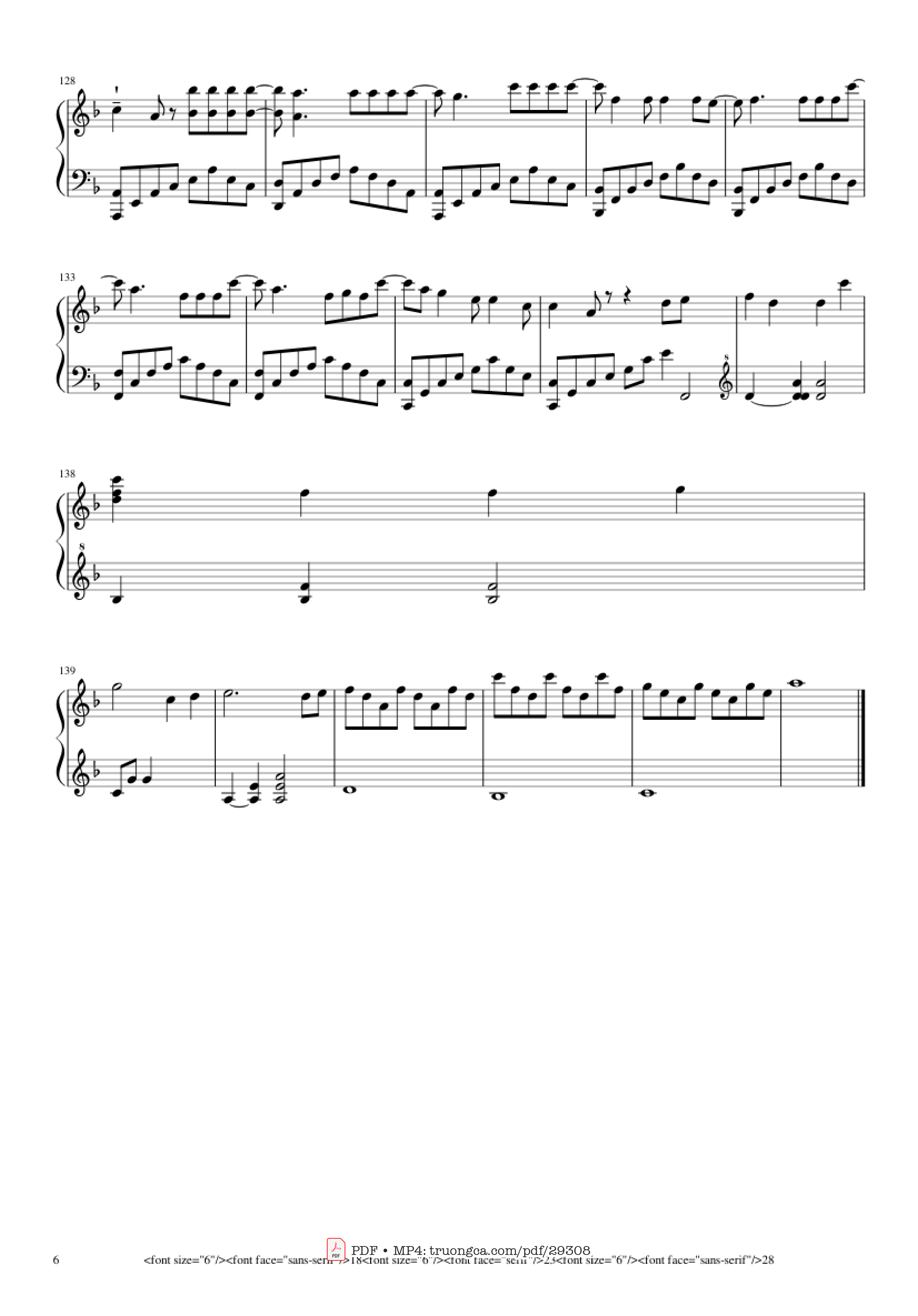 Trang 6 của Sheet nhạc PDF Piano bài hát Reset Piano - Transcribed by Keung