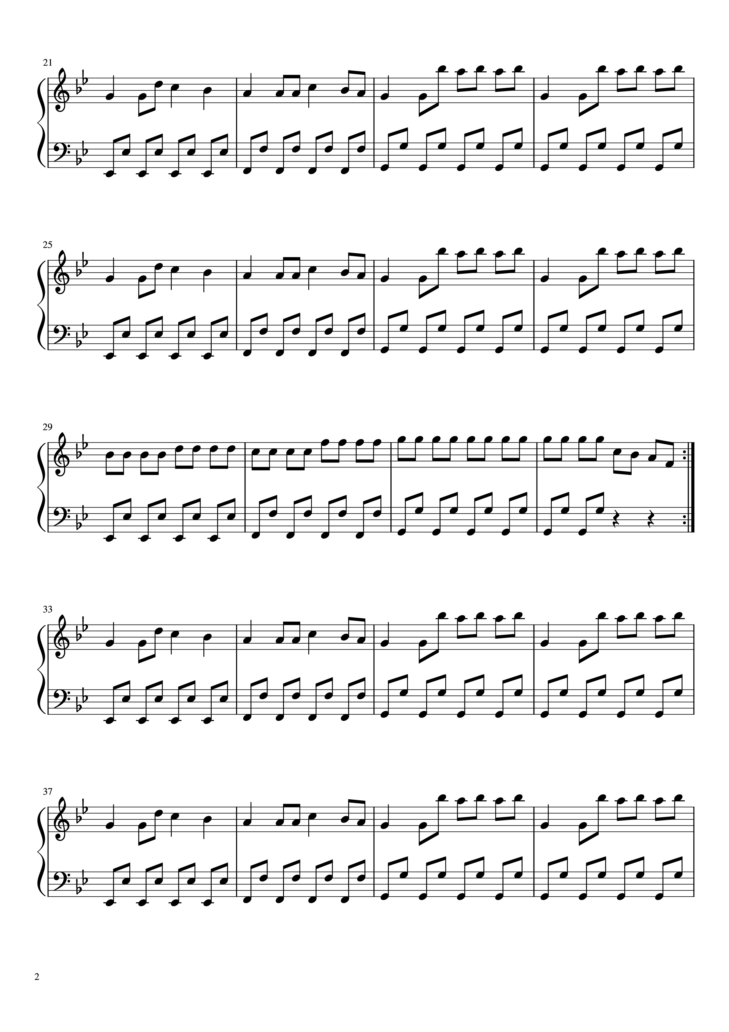 Trang 2 của Sheet nhạc PDF Piano bài hát Coffin Dance Easy Piano - Benjamin Aidoo