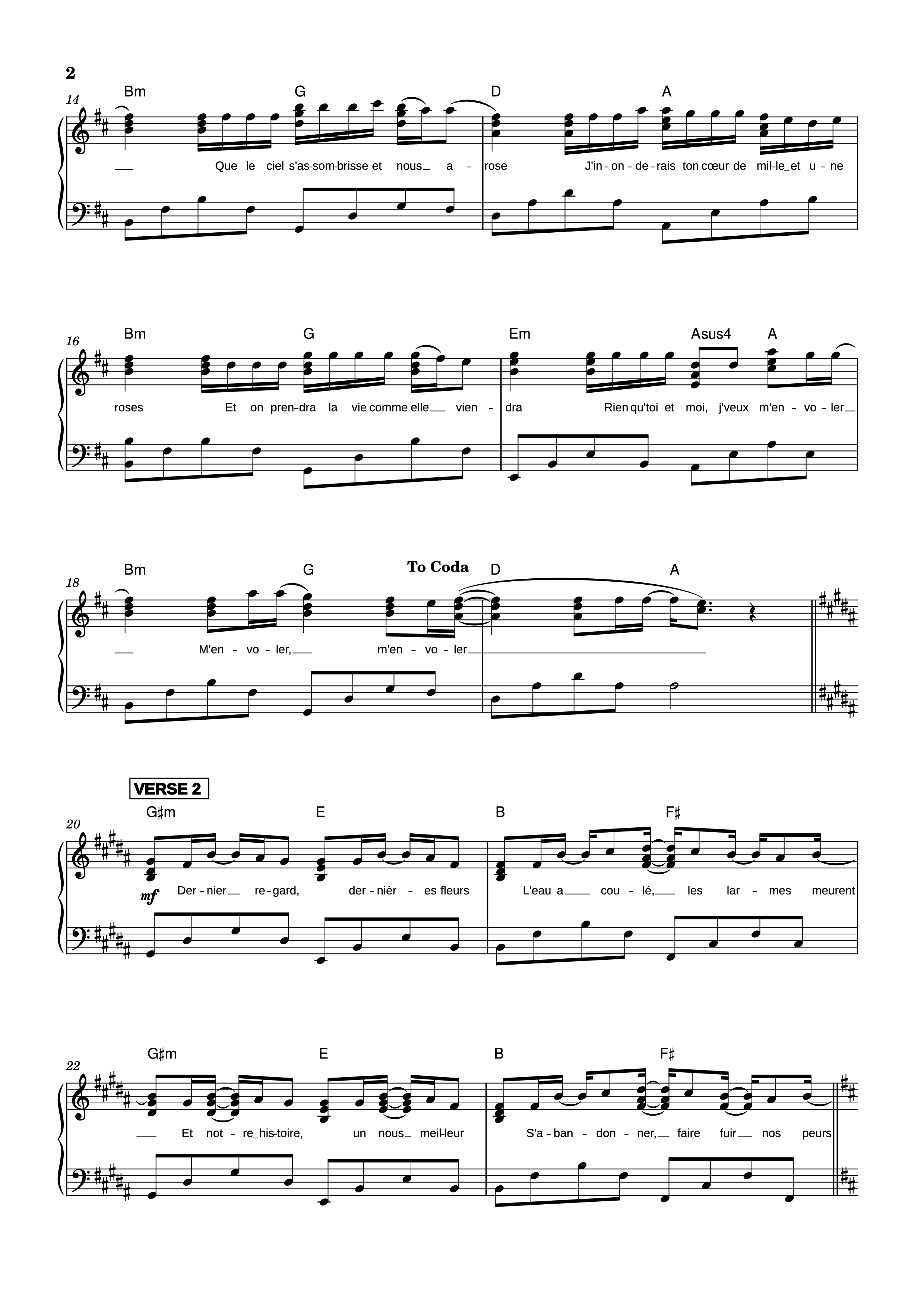 Trang 2 của Sheet nhạc PDF Piano bài hát M
