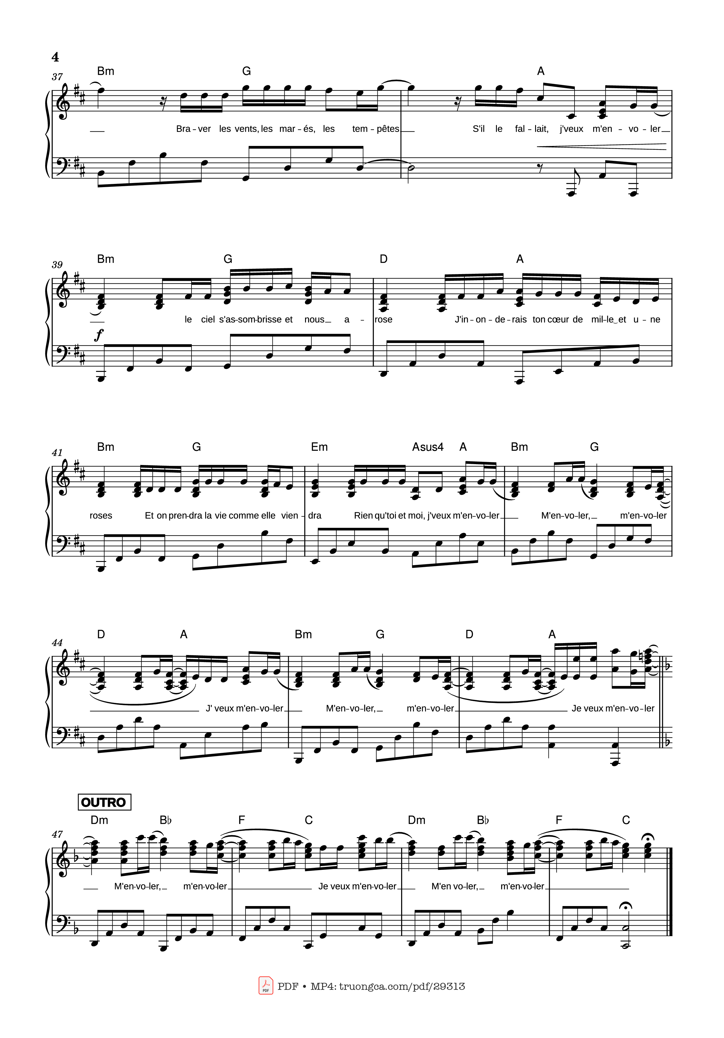 Trang 4 của Sheet nhạc PDF Piano bài hát M