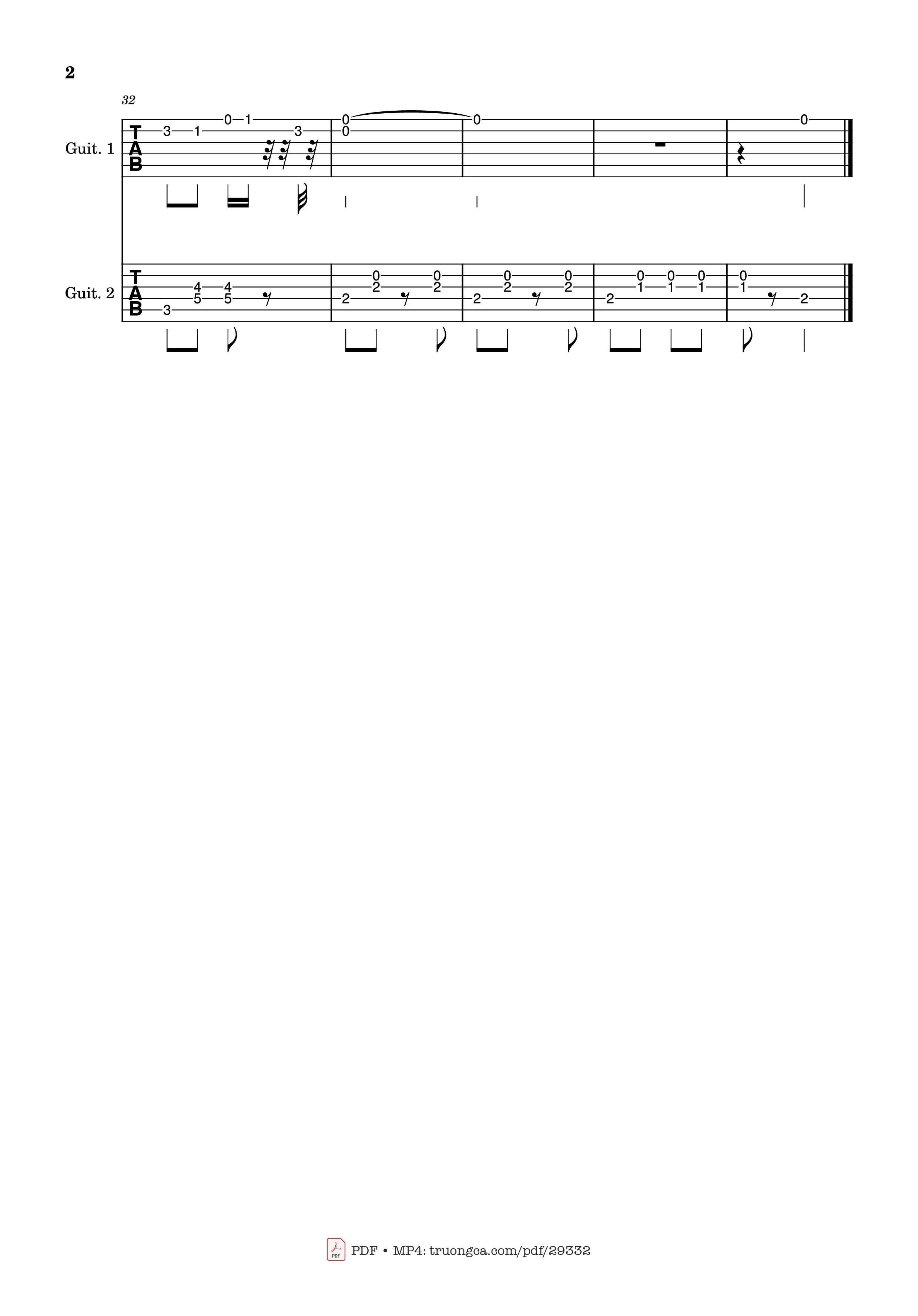 Trang 2 của Sheet nhạc PDF Guitar Tab bài hát Lost Woods Guitar TAB - Koji Kondo/ Agustin Montoya