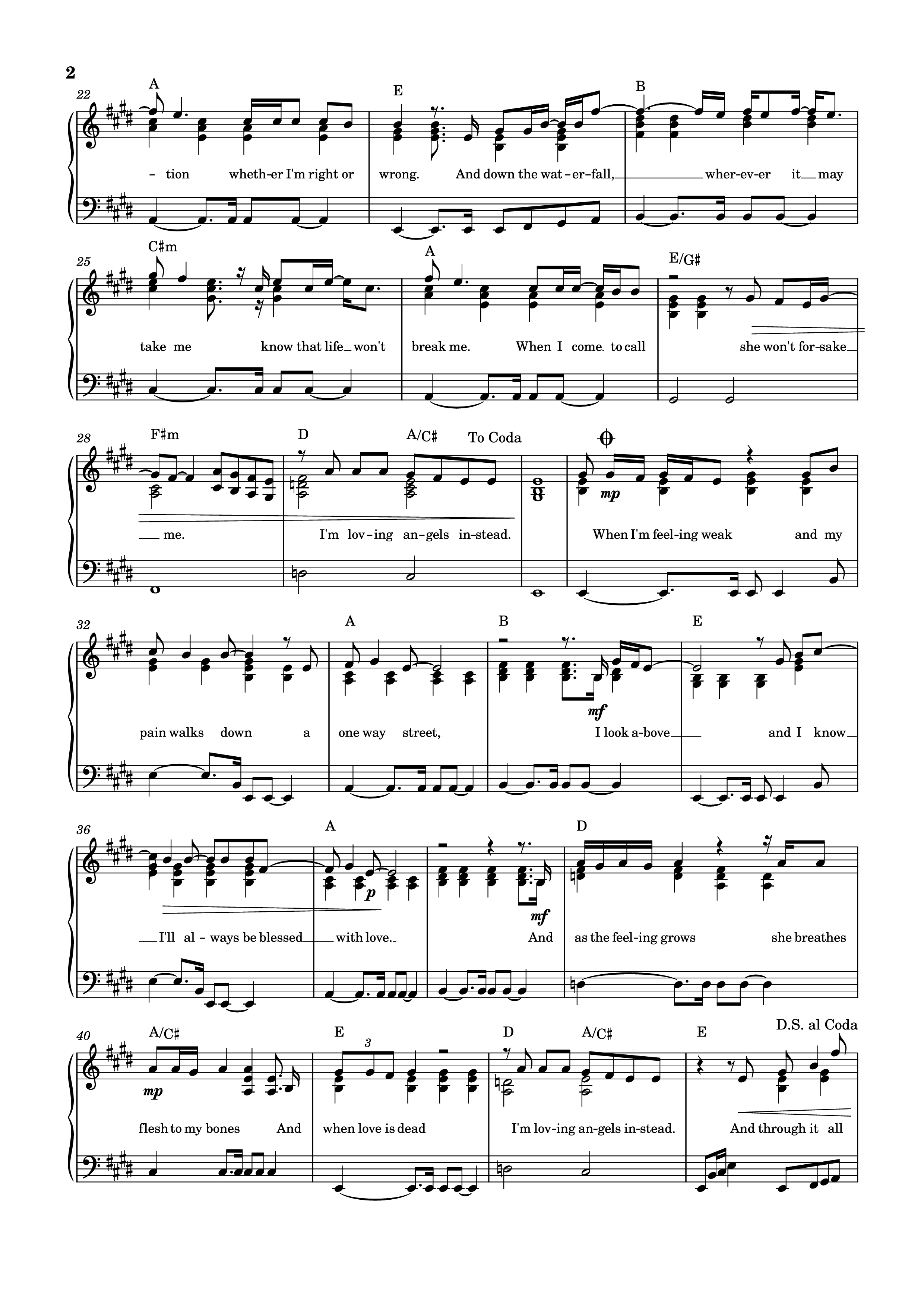 Trang 2 của Sheet nhạc PDF Piano bài hát Angels Piano - Undefined